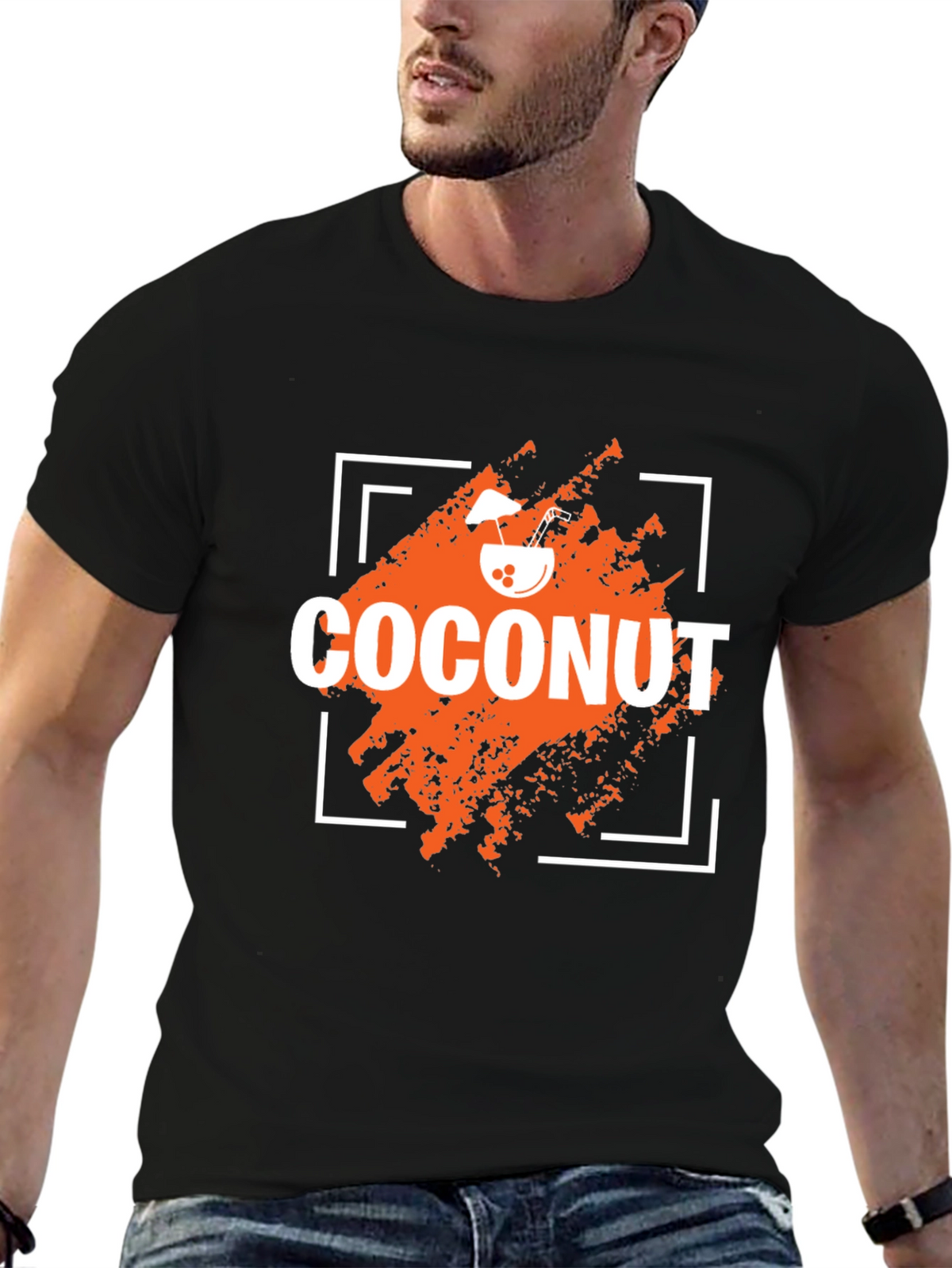 Coconut Graphic Print Crew Neck T-Shirt