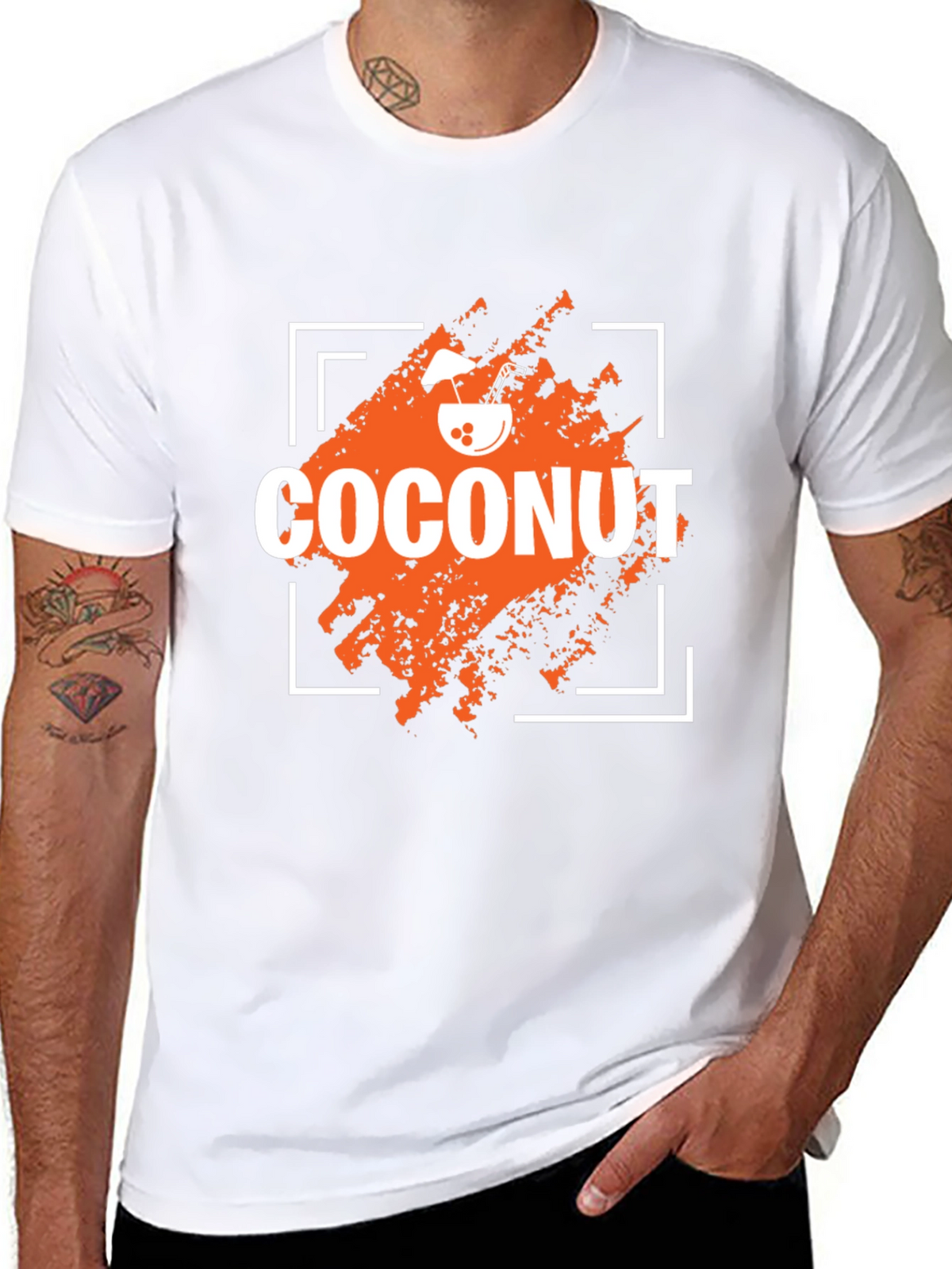 Coconut Graphic Print Crew Neck T-Shirt