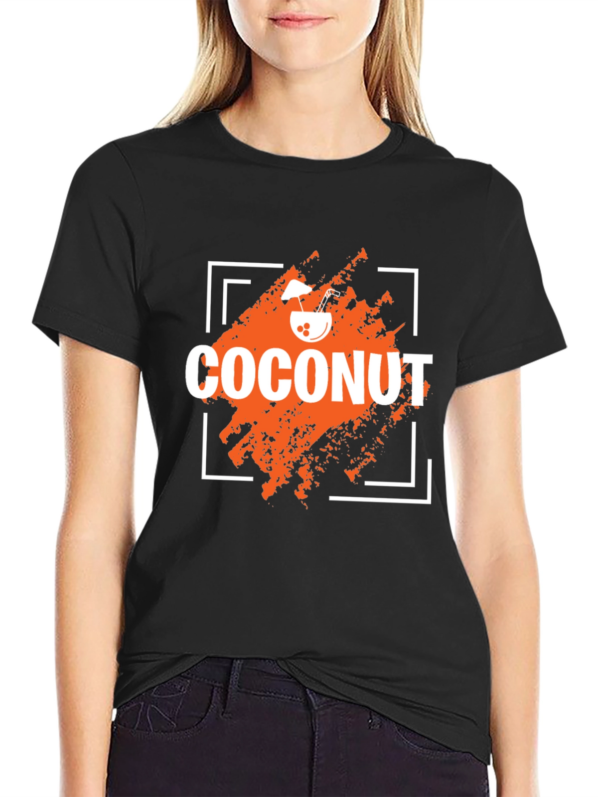 Coconut Graphic Print Crew Neck T-Shirt