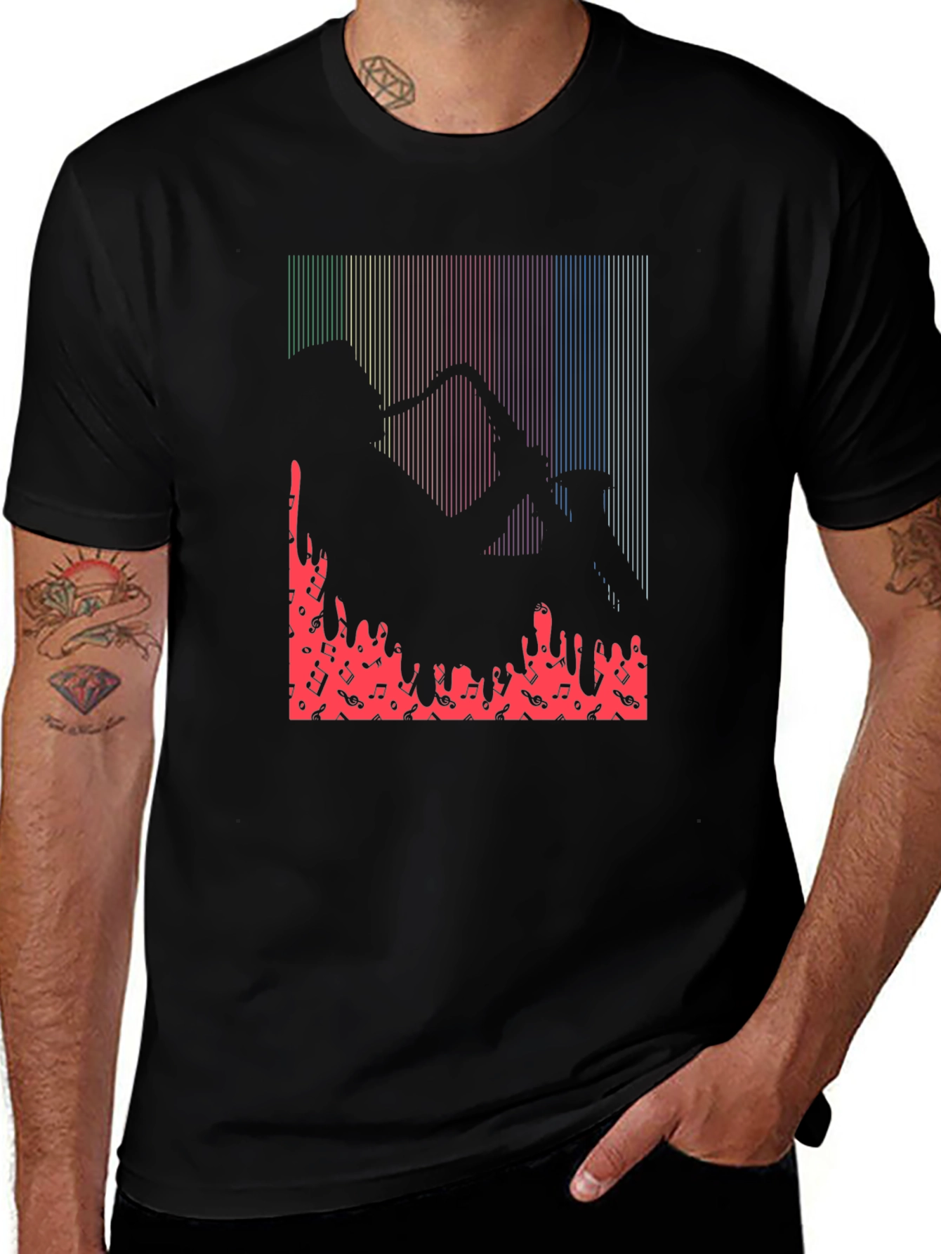 Saxophone Player Graphic Print T-Shirt