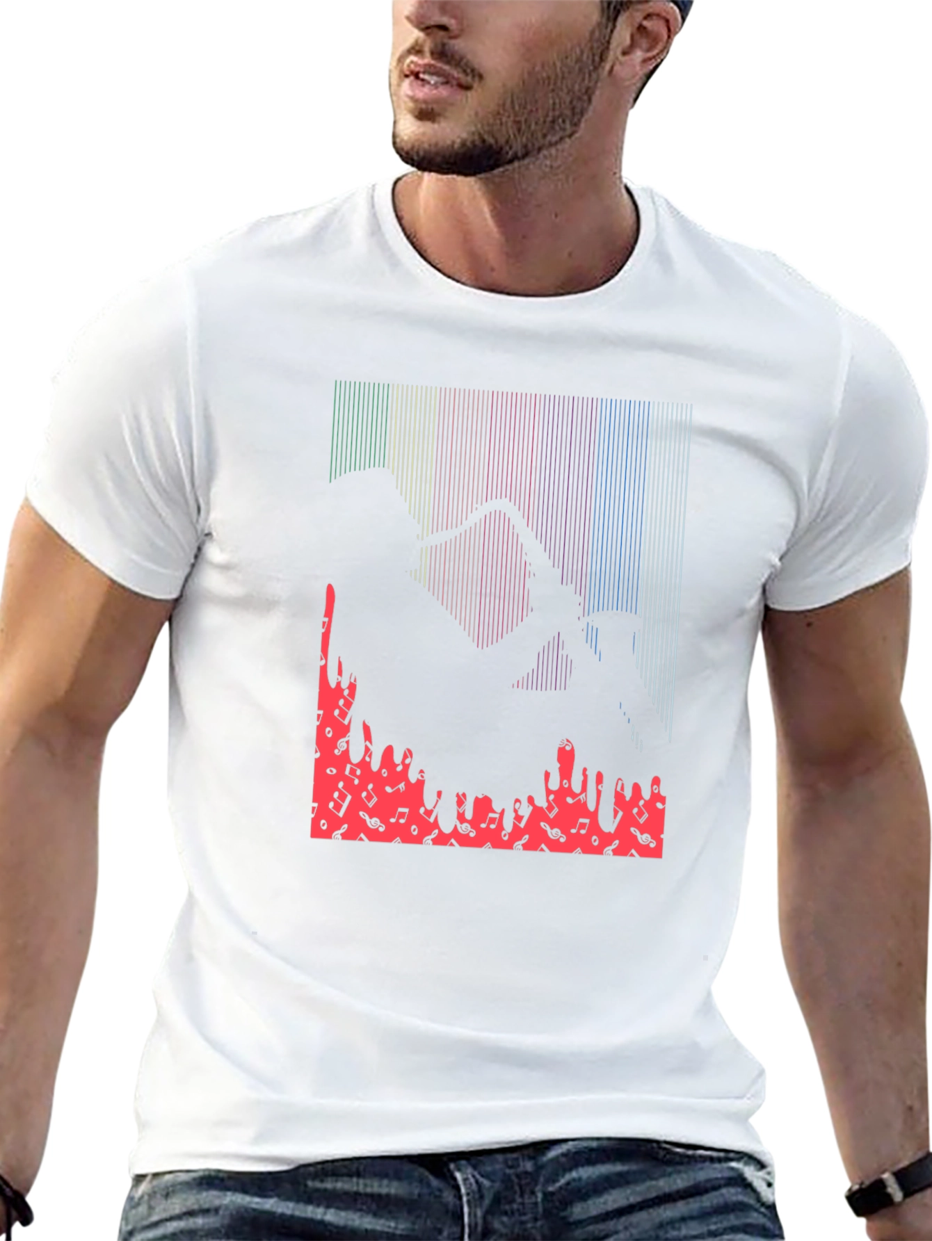Saxophone Player Graphic Print T-Shirt