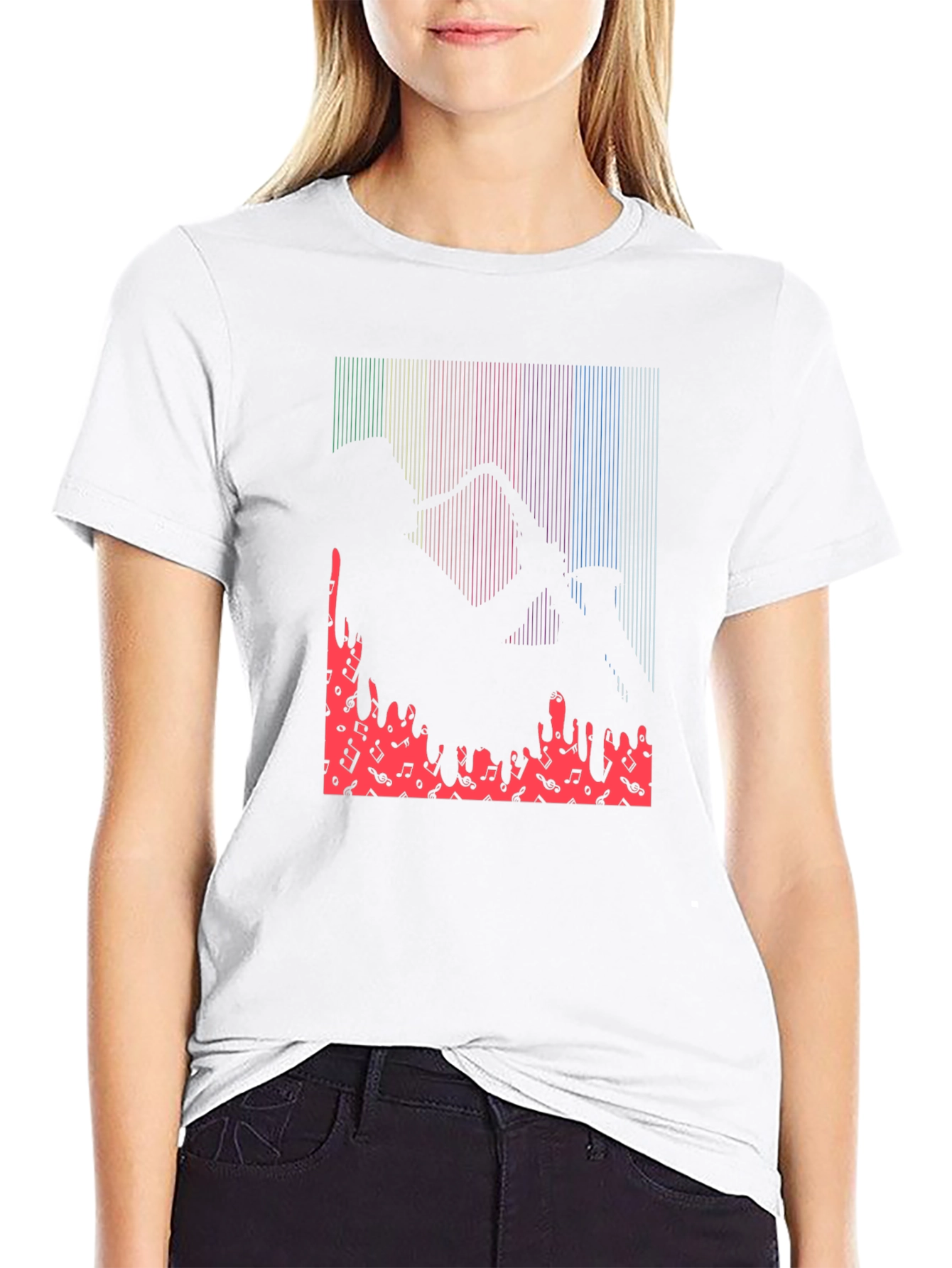 Saxophone Player Graphic Print T-Shirt