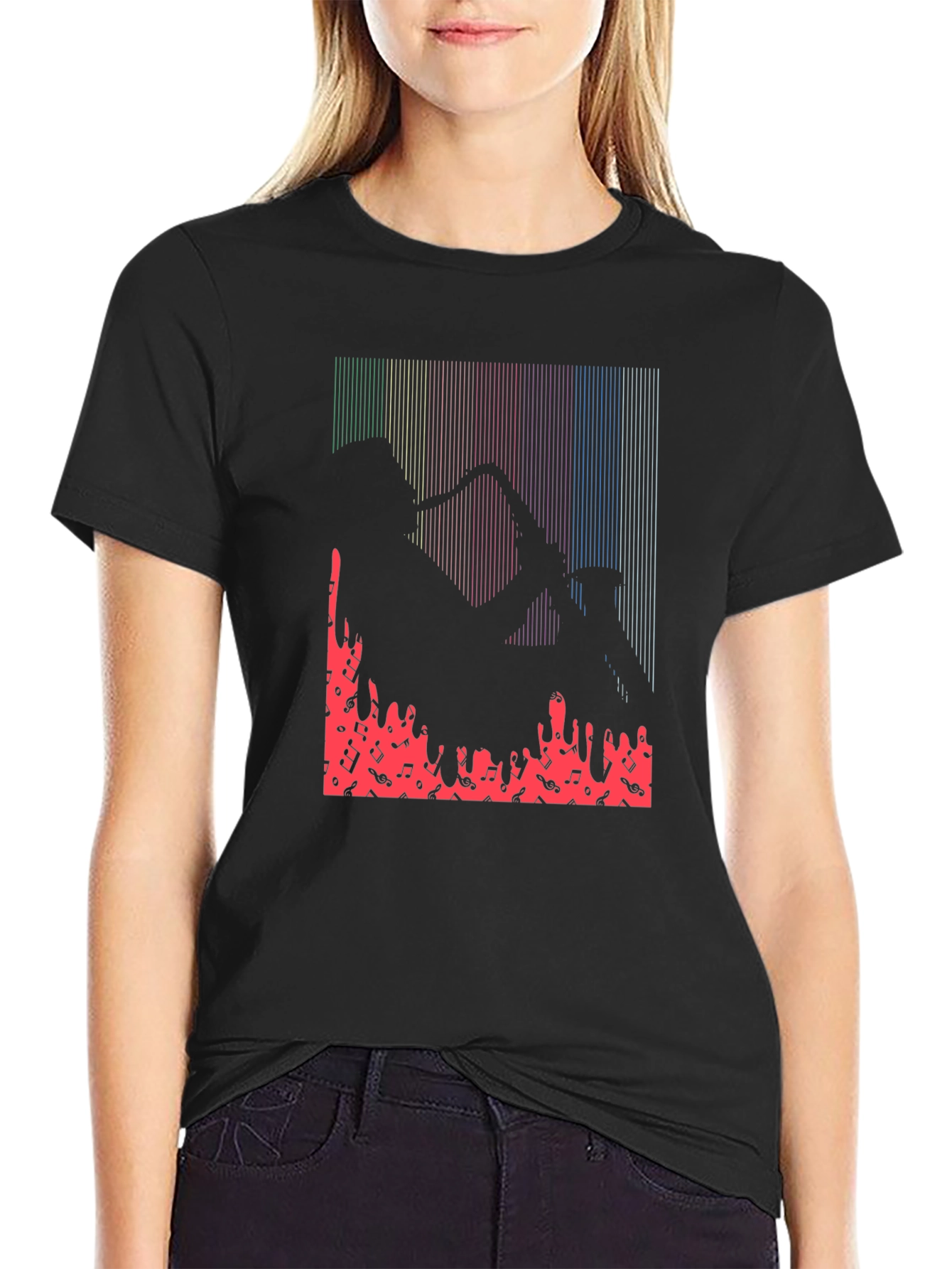 Saxophone Player Graphic Print T-Shirt