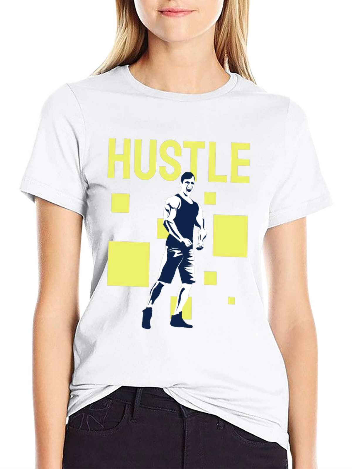 Hustle Graphic Tee - Motivational Fitness T-Shirt