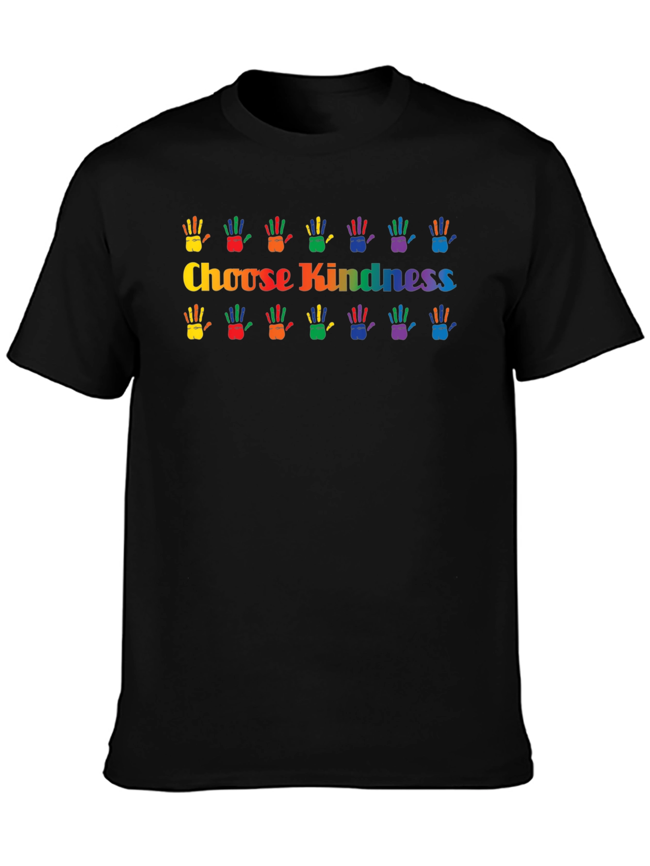 Choose Kindness Rainbow Hands Graphic T-Shirt