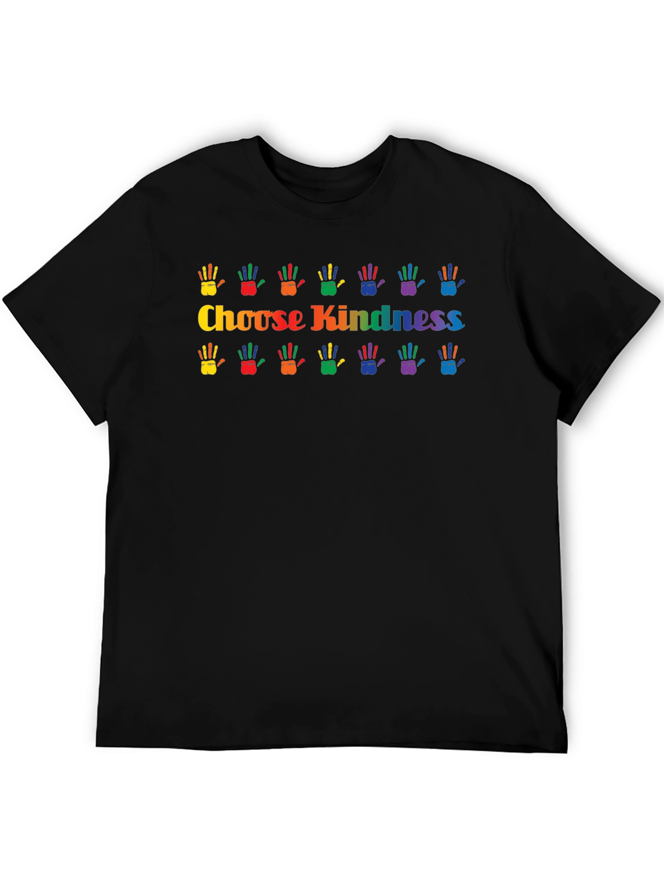 Choose Kindness Rainbow Hands Graphic T-Shirt