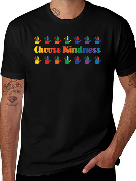 Choose Kindness Rainbow Hands Graphic T-Shirt