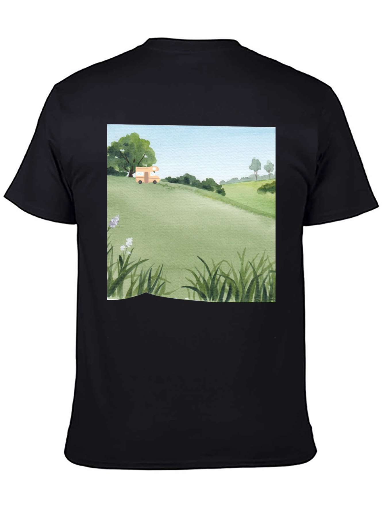 Watercolor Landscape Camper T-Shirt