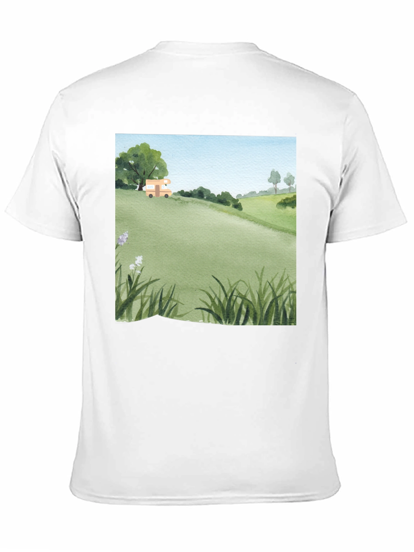 Watercolor Landscape Camper T-Shirt