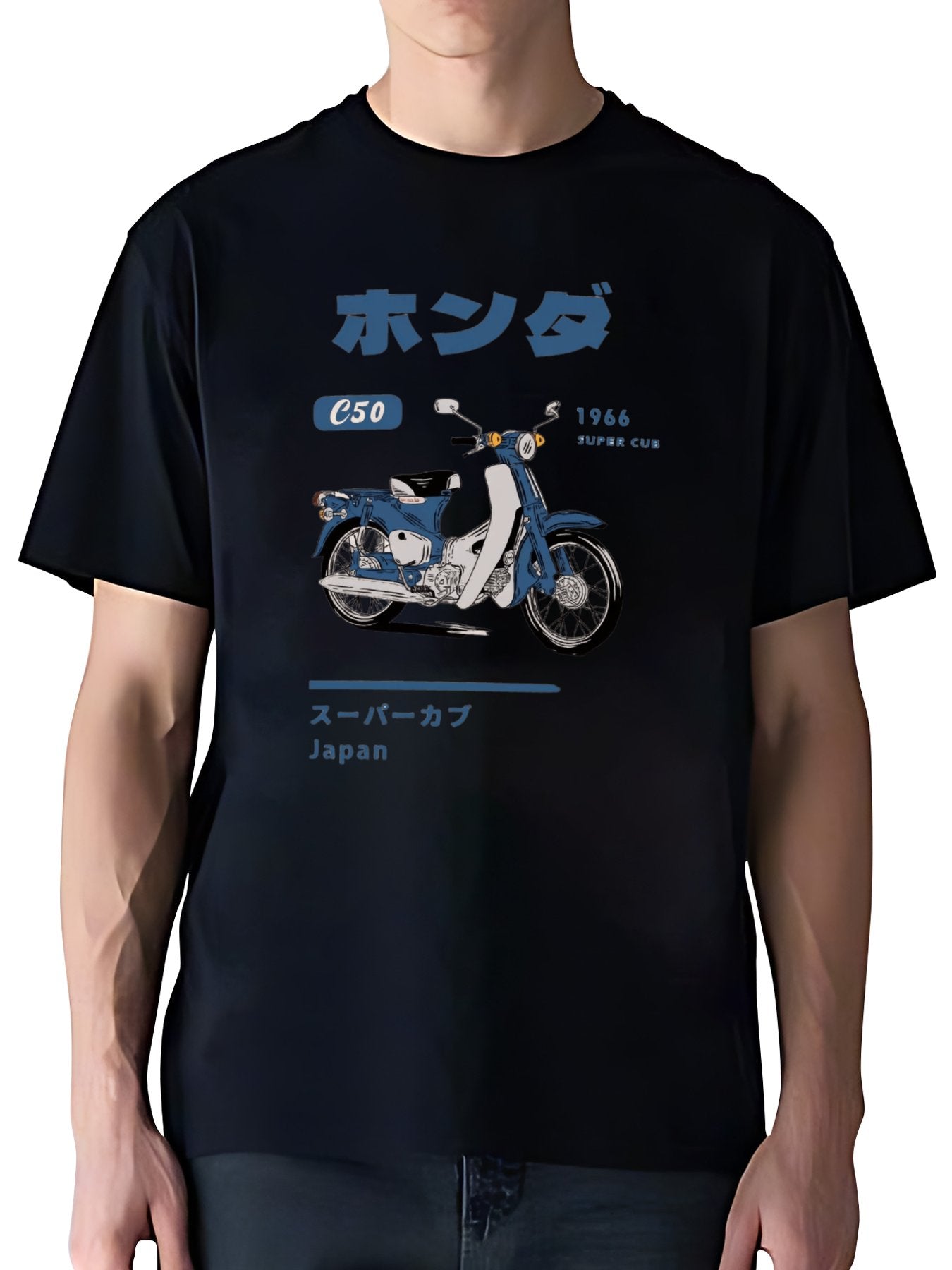 T-shirt Honda Car C50 Super Cub Motorcycle Bike Vintage Wash Japanese Design T-Shirt