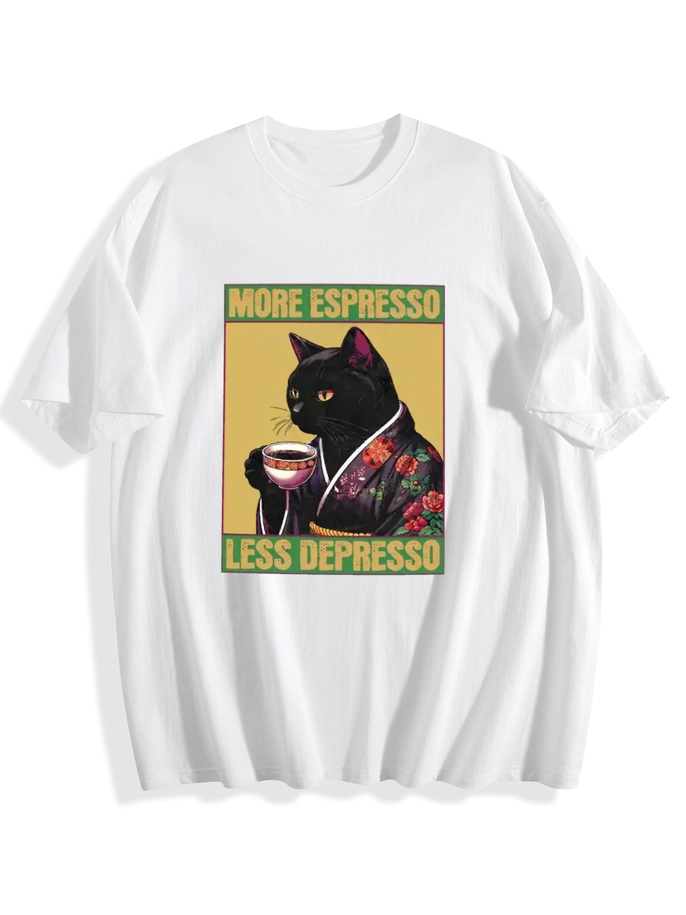 T-shirt Tokyo-tiger-up-caffeine-down-depression-washed-t-shirt