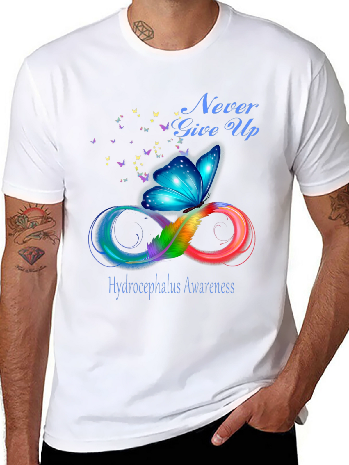 Hydrocephalus Awareness Butterfly T-Shirt