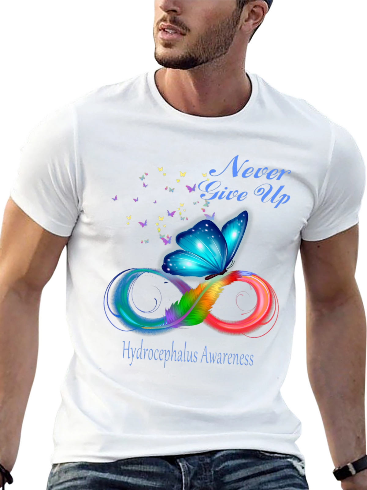 Hydrocephalus Awareness Butterfly T-Shirt