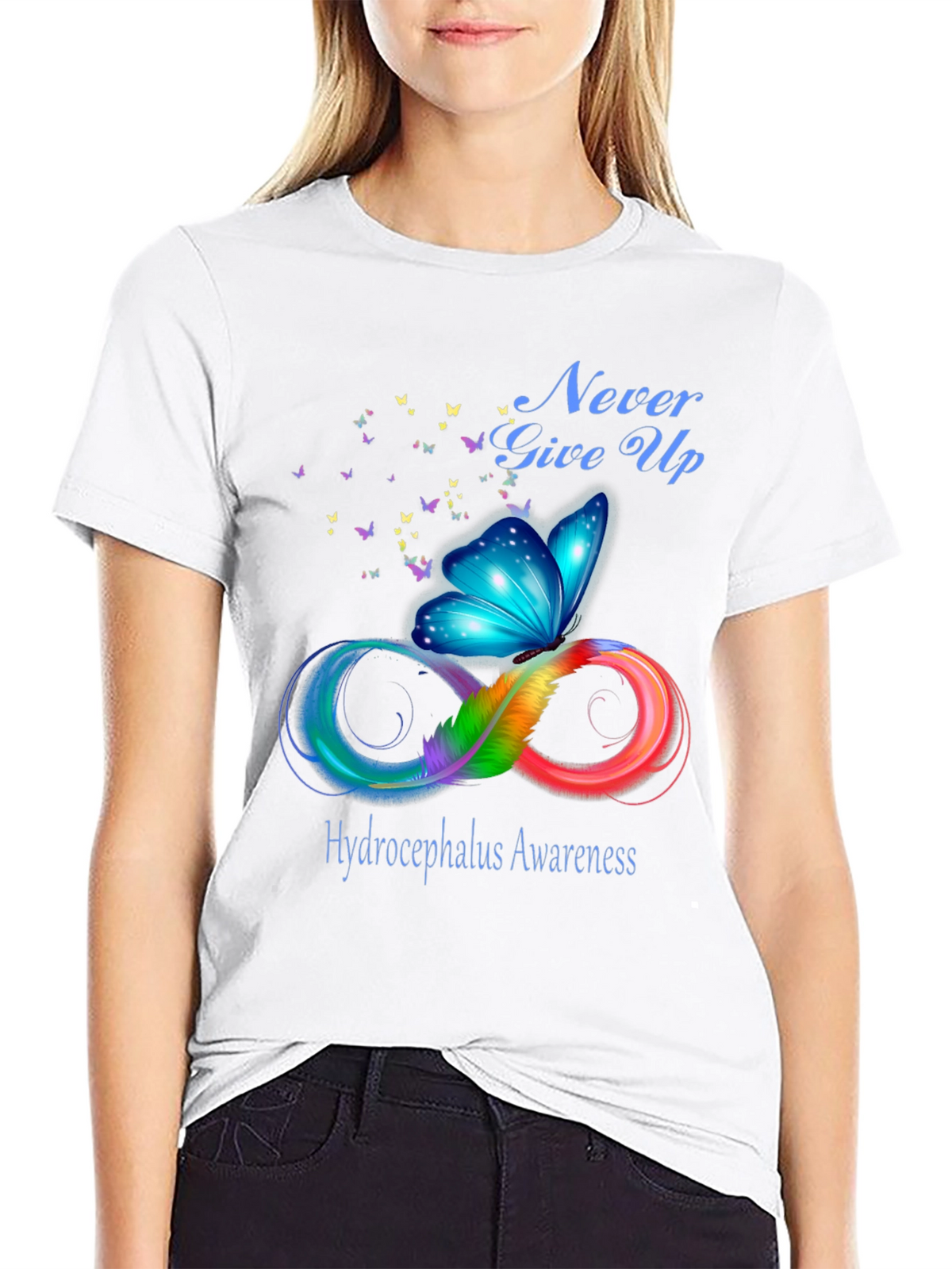 Hydrocephalus Awareness Butterfly T-Shirt