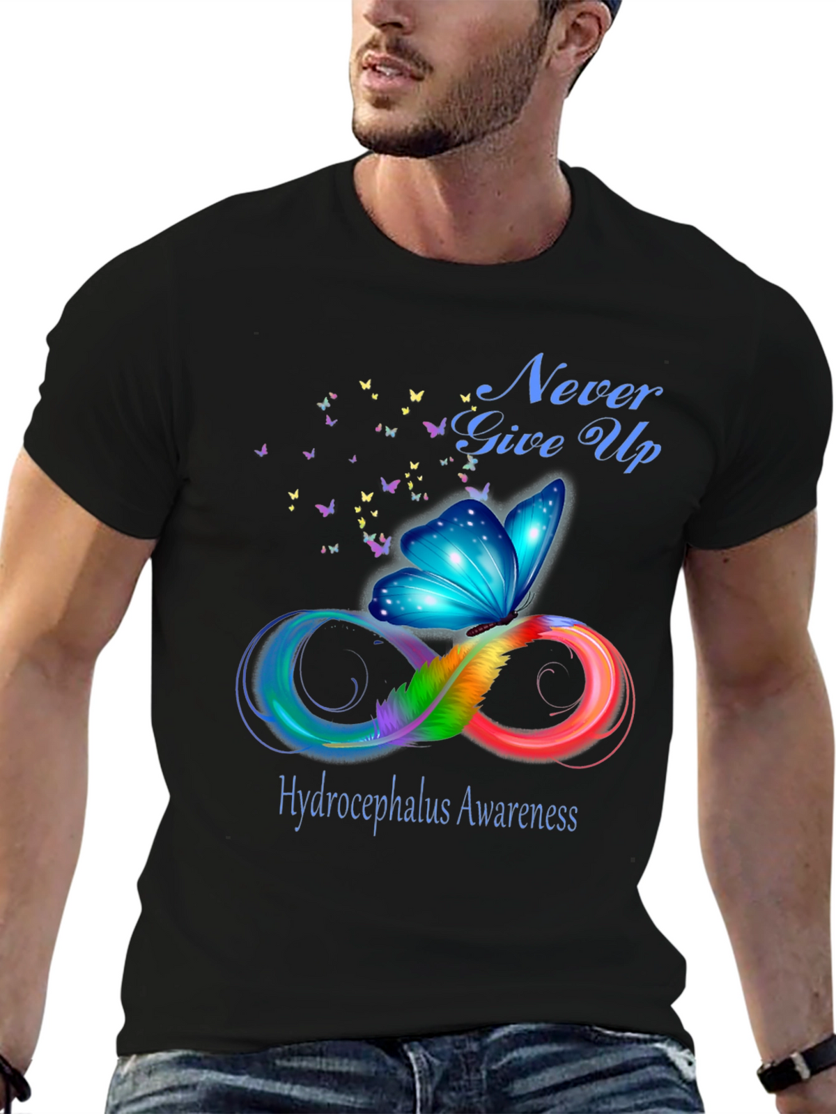 Hydrocephalus Awareness Butterfly T-Shirt