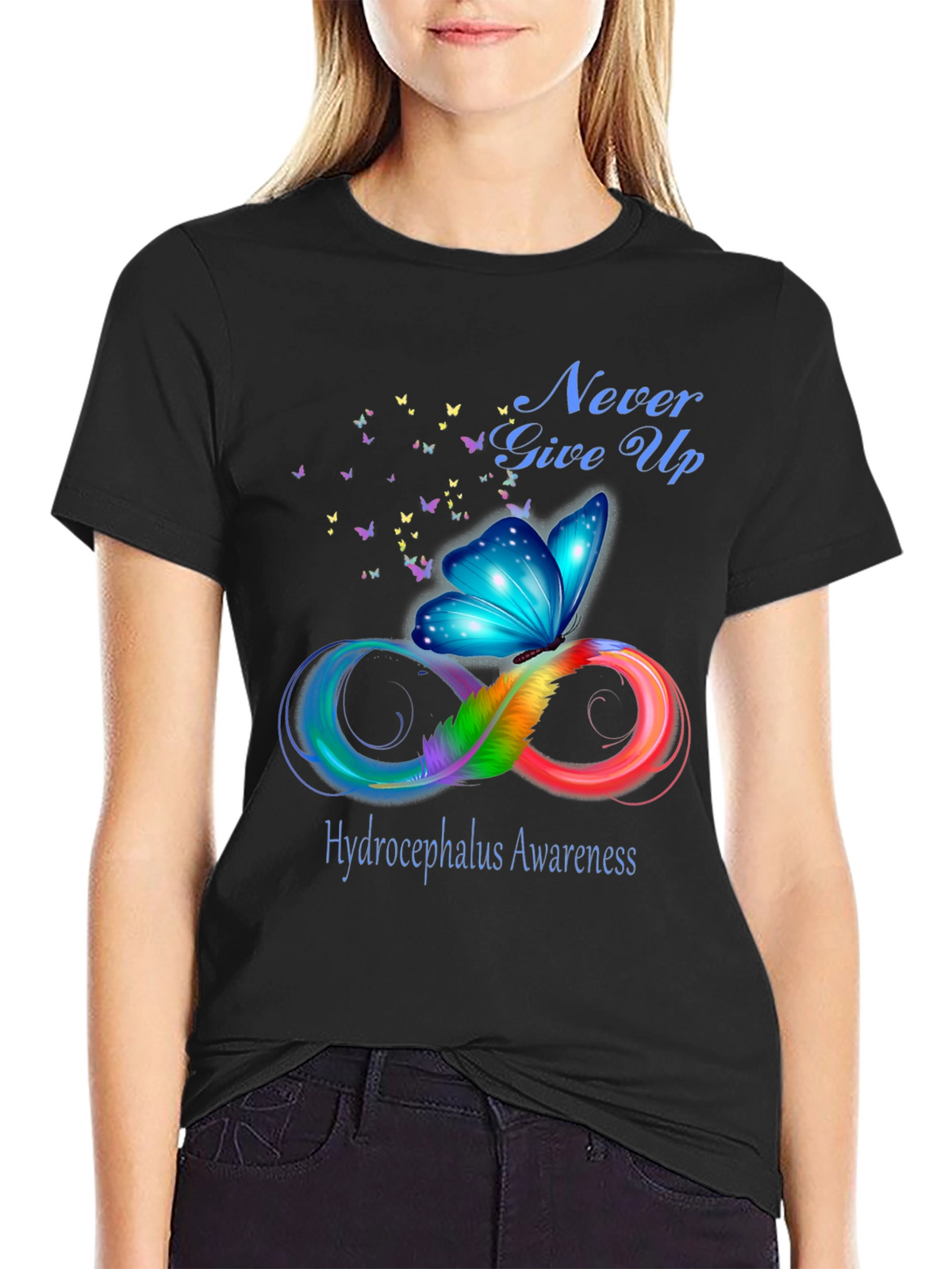 Hydrocephalus Awareness Butterfly T-Shirt