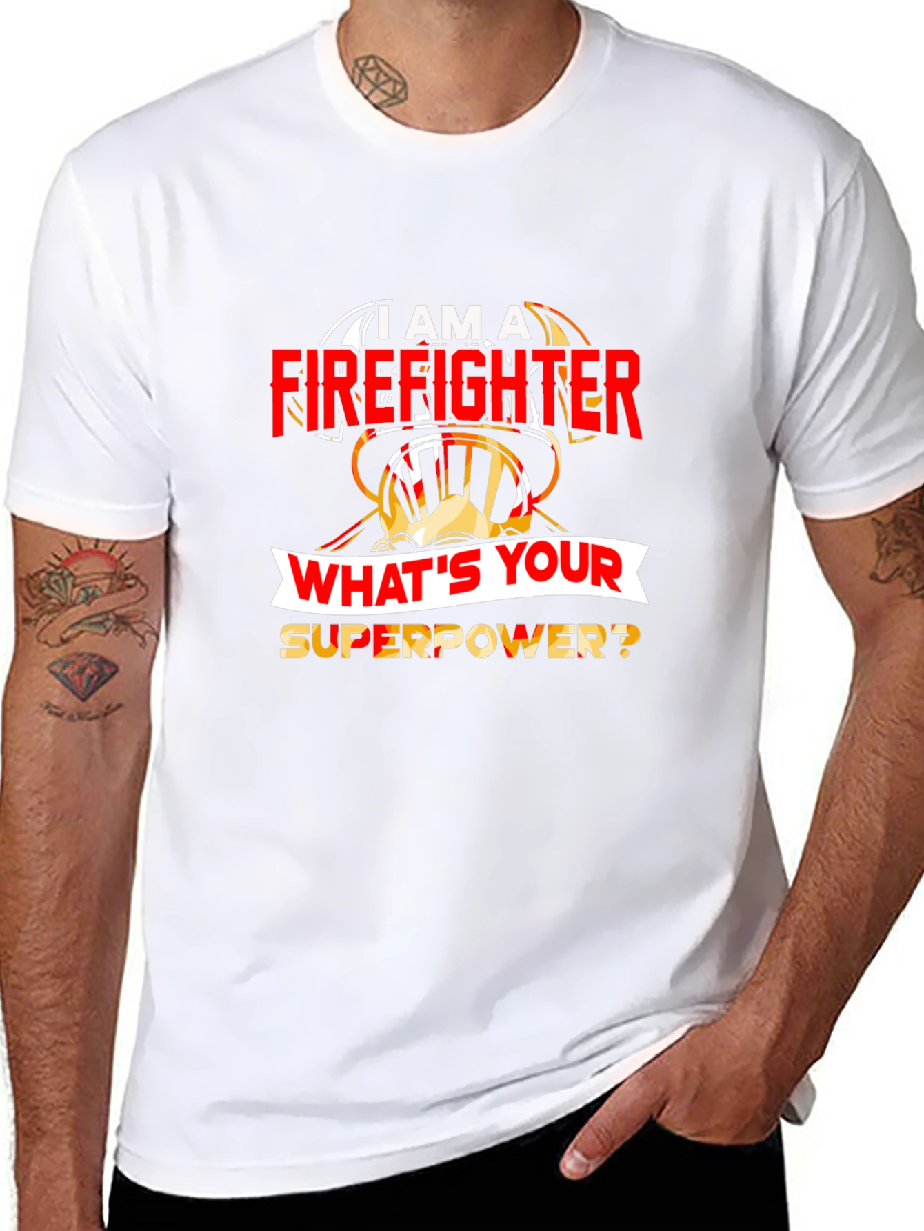 Firefighter Superpower T-Shirt - Heroic Design
