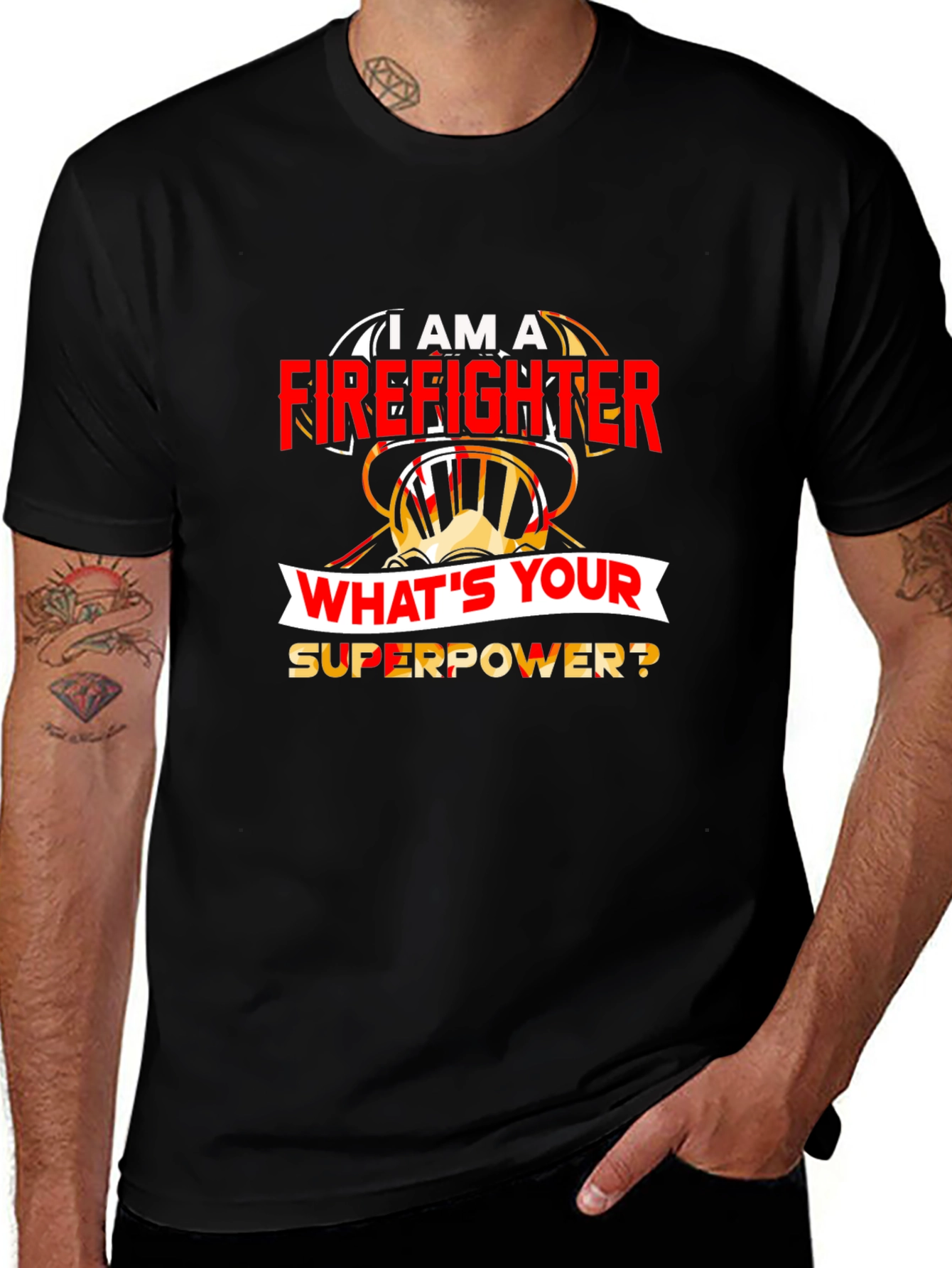 Firefighter Superpower T-Shirt - Heroic Design