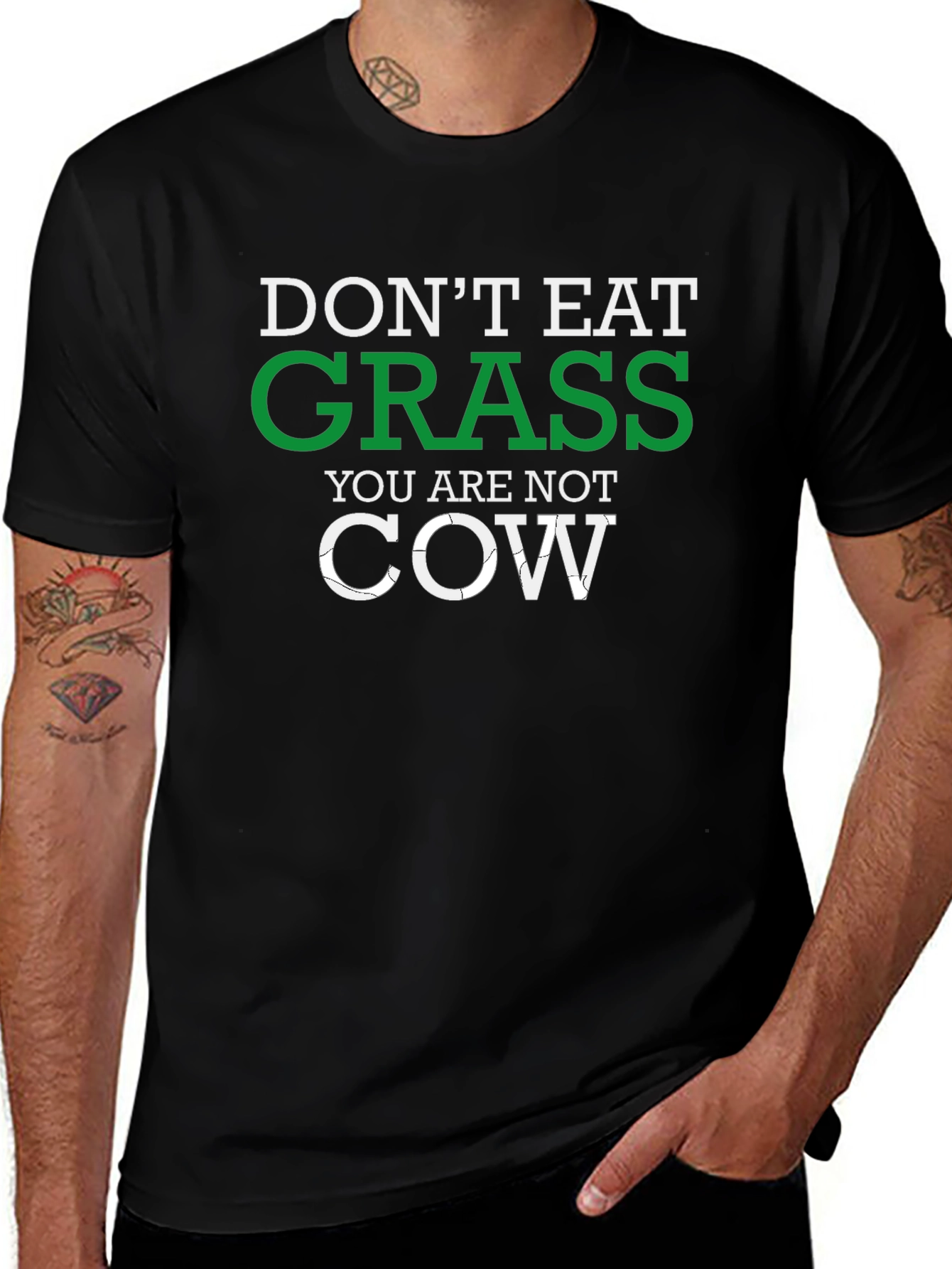 Dont Eat Grass Novelty Graphic Tee