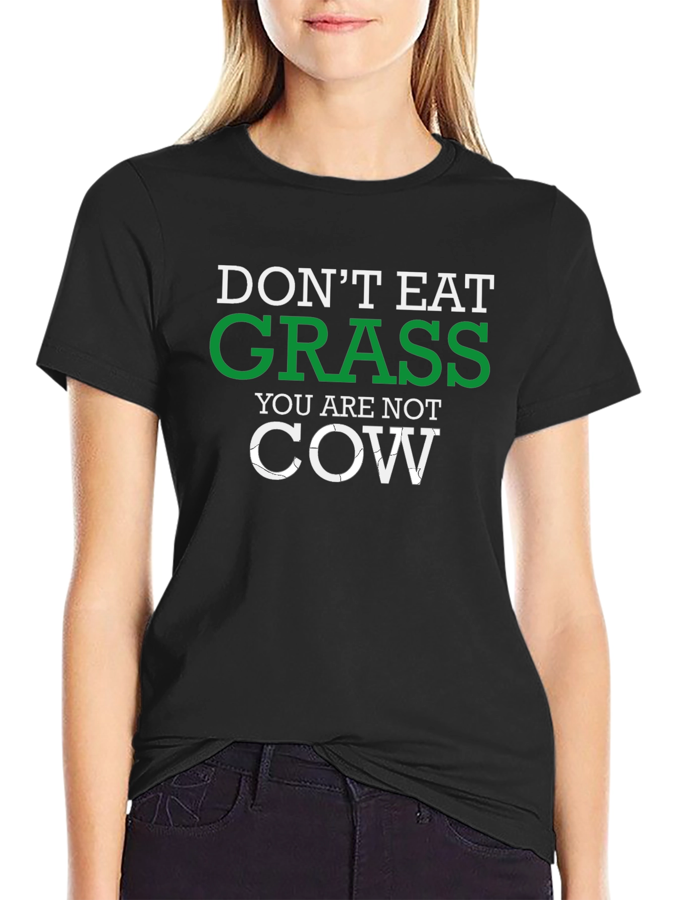 Dont Eat Grass Novelty Graphic Tee