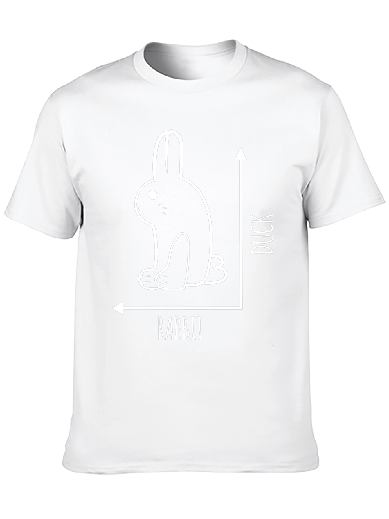 Rabbit or Duck Optical Illusion Black T-Shirt