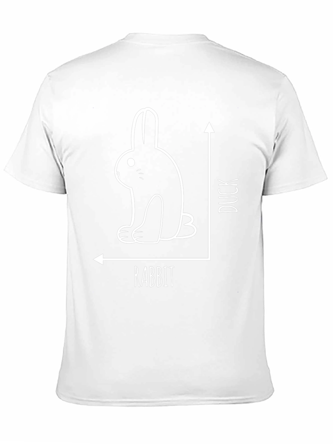 Rabbit or Duck Optical Illusion Black T-Shirt