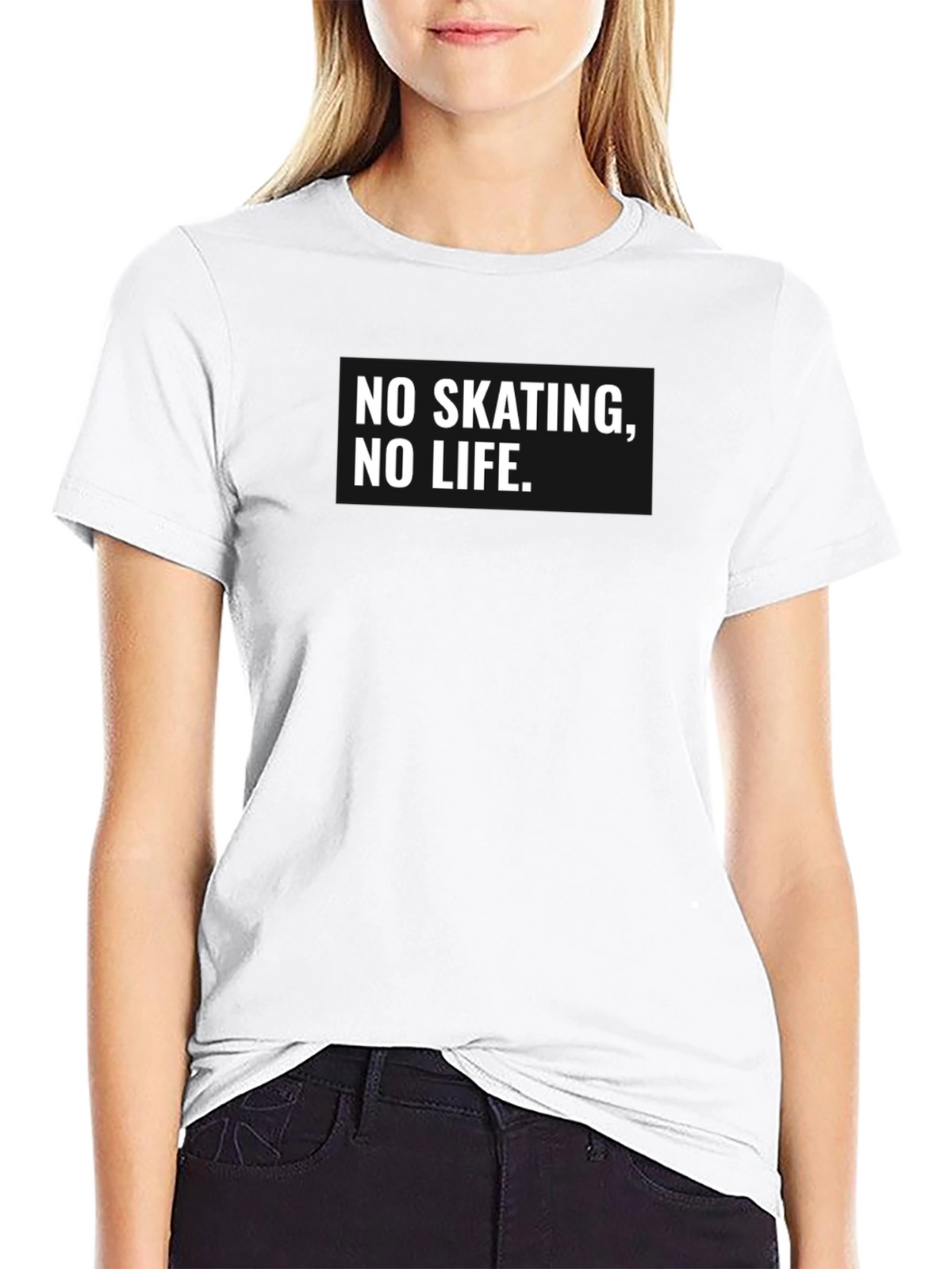 No Skating No Life Black Graphic Tee