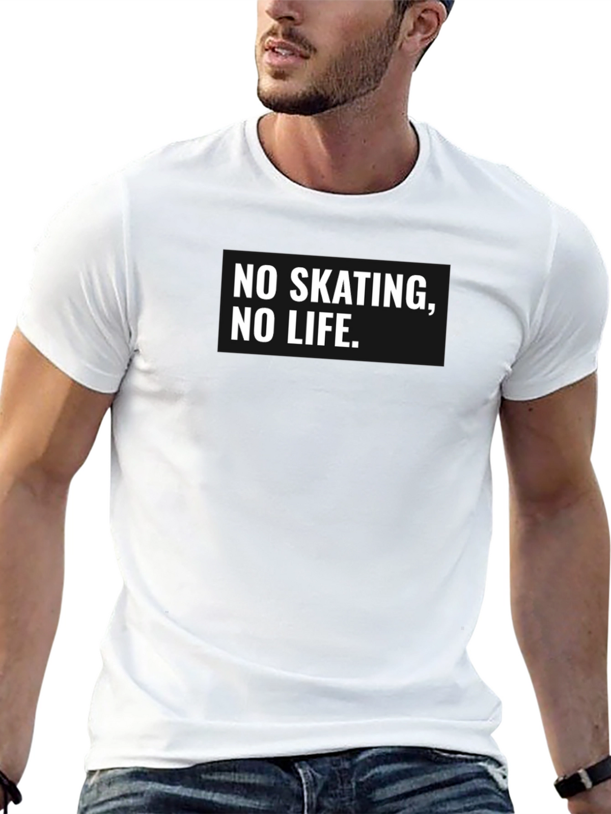 No Skating No Life Black Graphic Tee