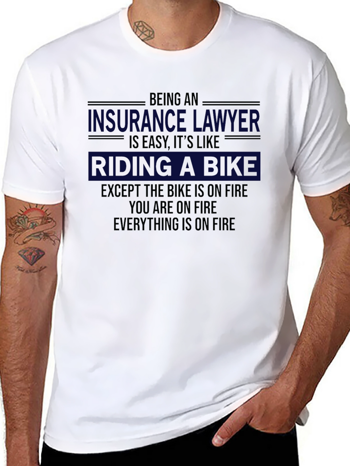 Insurance Lawyer Riding a Bike T-Shirt