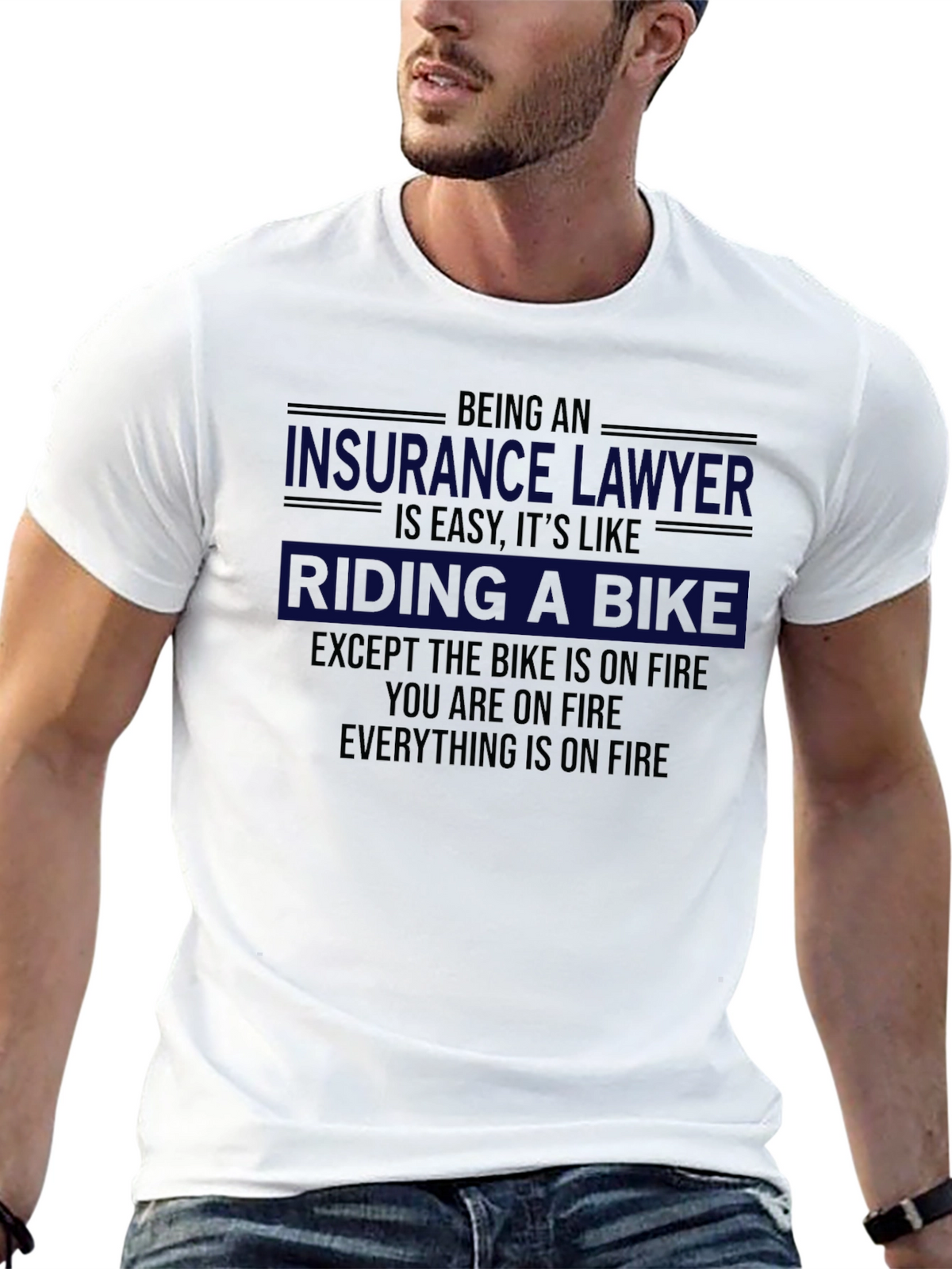 Insurance Lawyer Riding a Bike T-Shirt