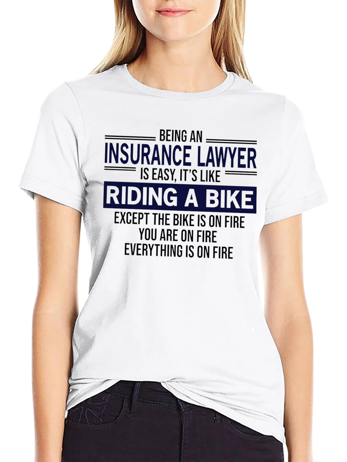 Insurance Lawyer Riding a Bike T-Shirt