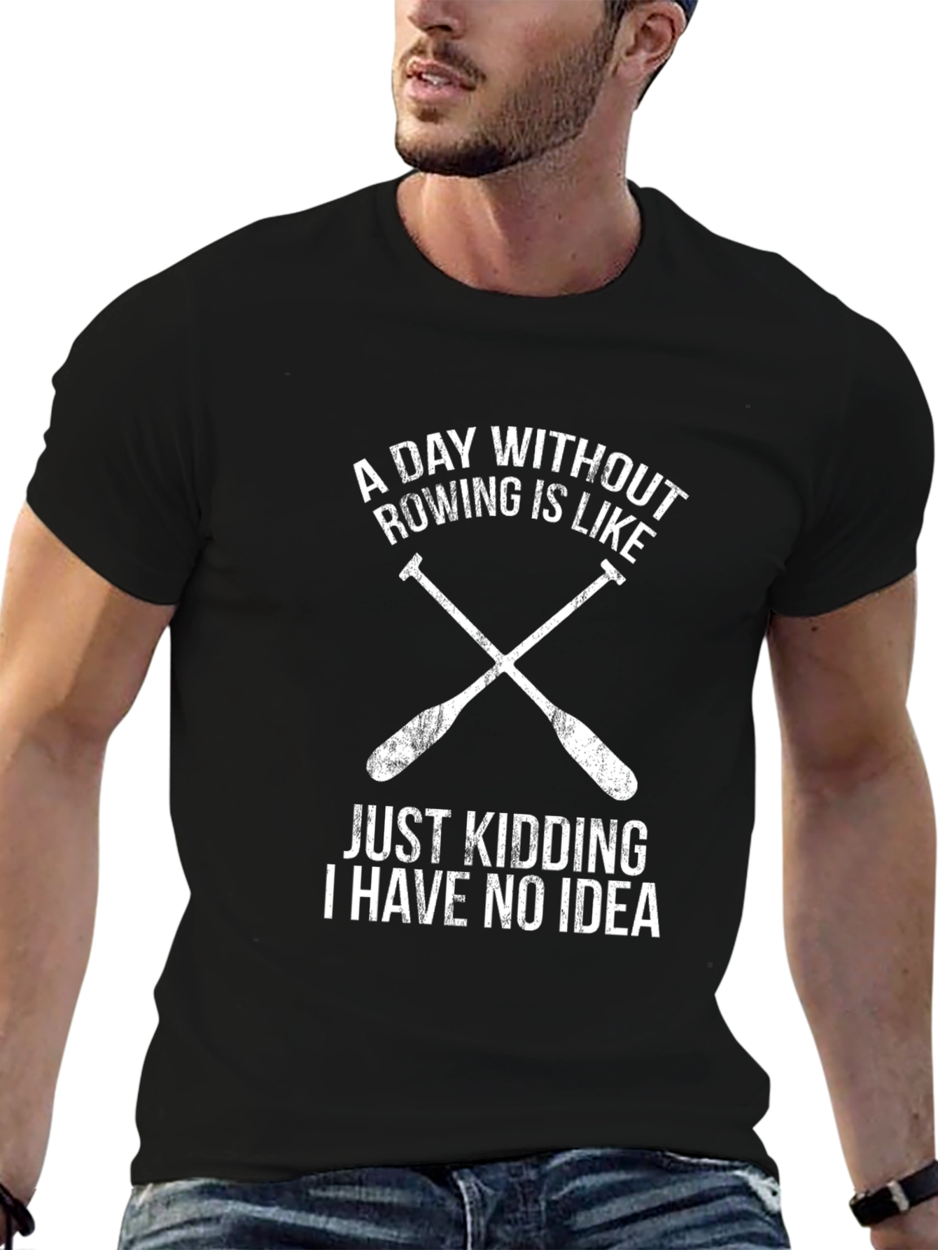 Rowing T-Shirt - A Day Without Rowing Funny Tee