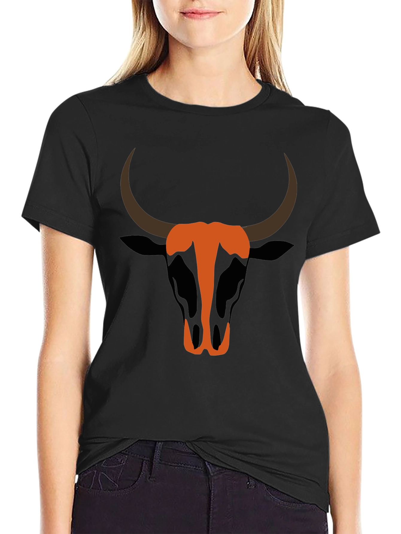 Bull Graphic Tee - Black