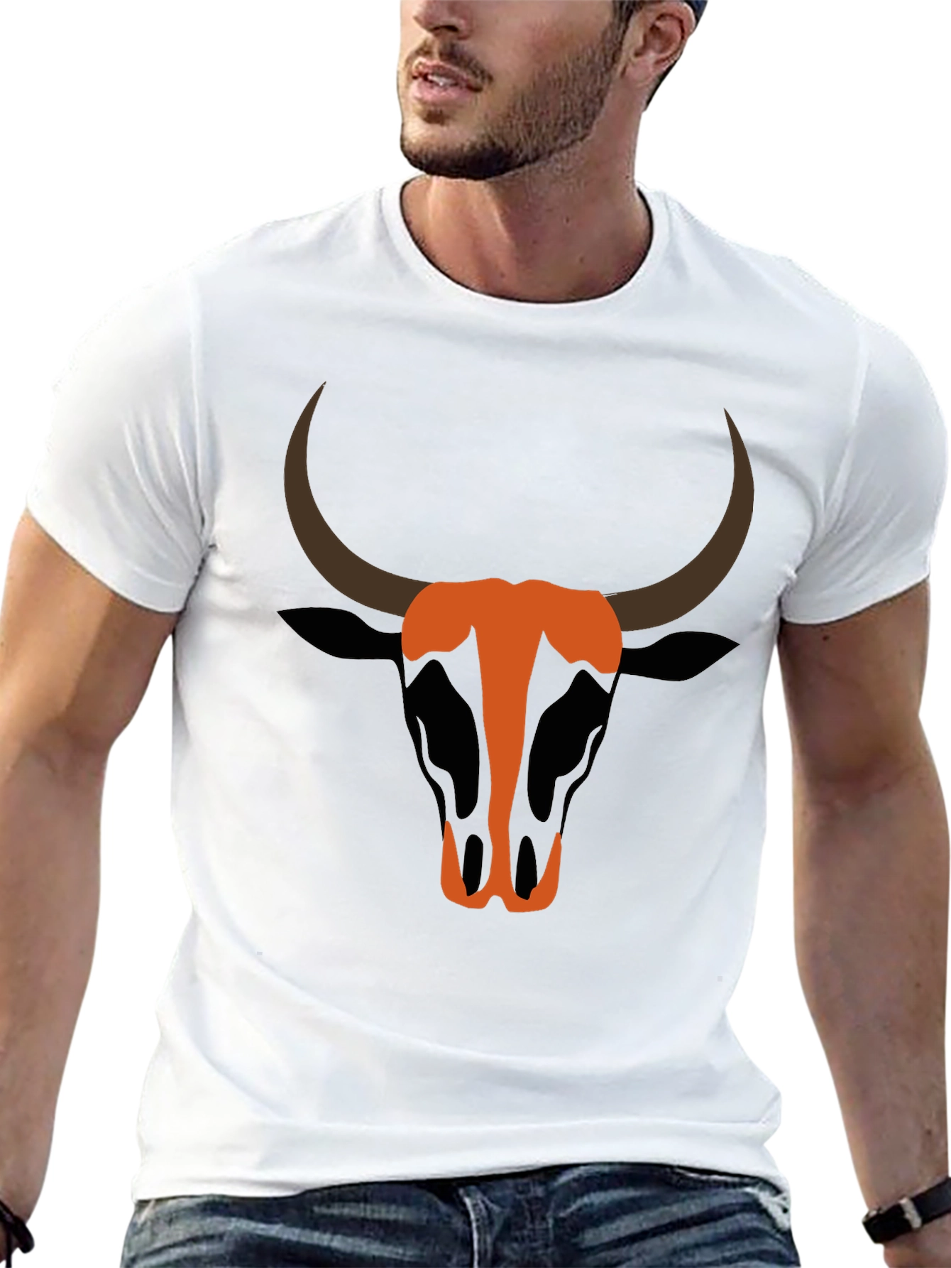 Bull Graphic Tee - Black
