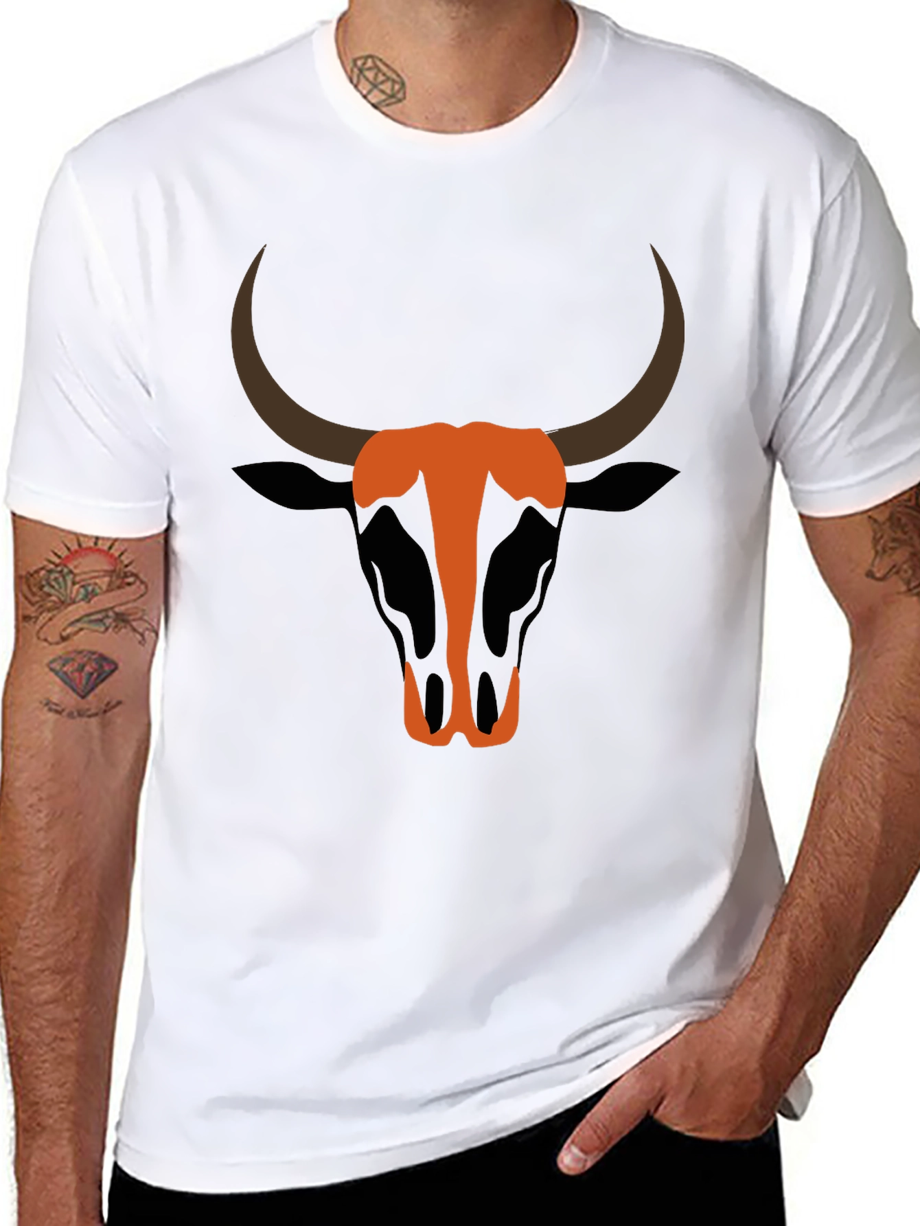Bull Graphic Tee - Black