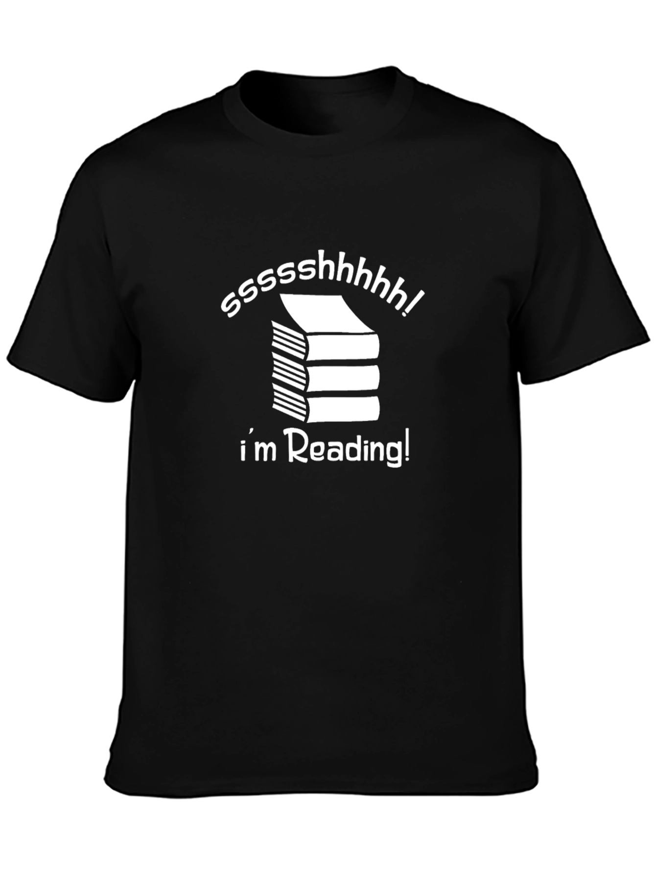 Shhh! Im Reading Graphic Tee - Black