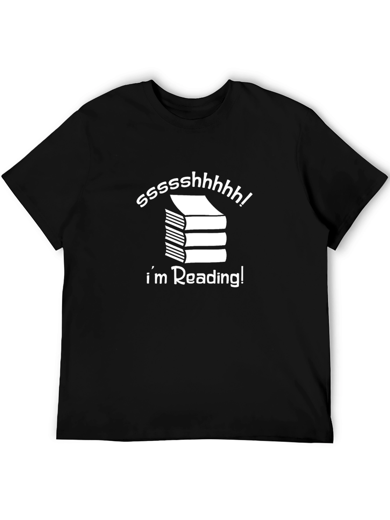 Shhh! Im Reading Graphic Tee - Black