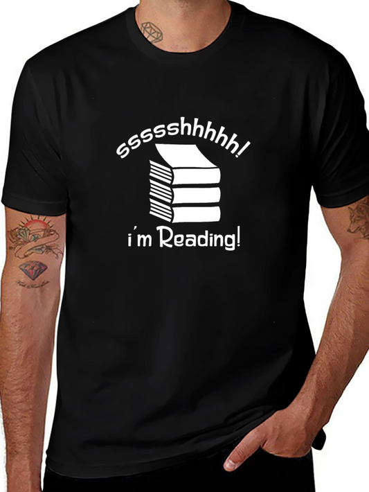 Shhh! Im Reading Graphic Tee - Black