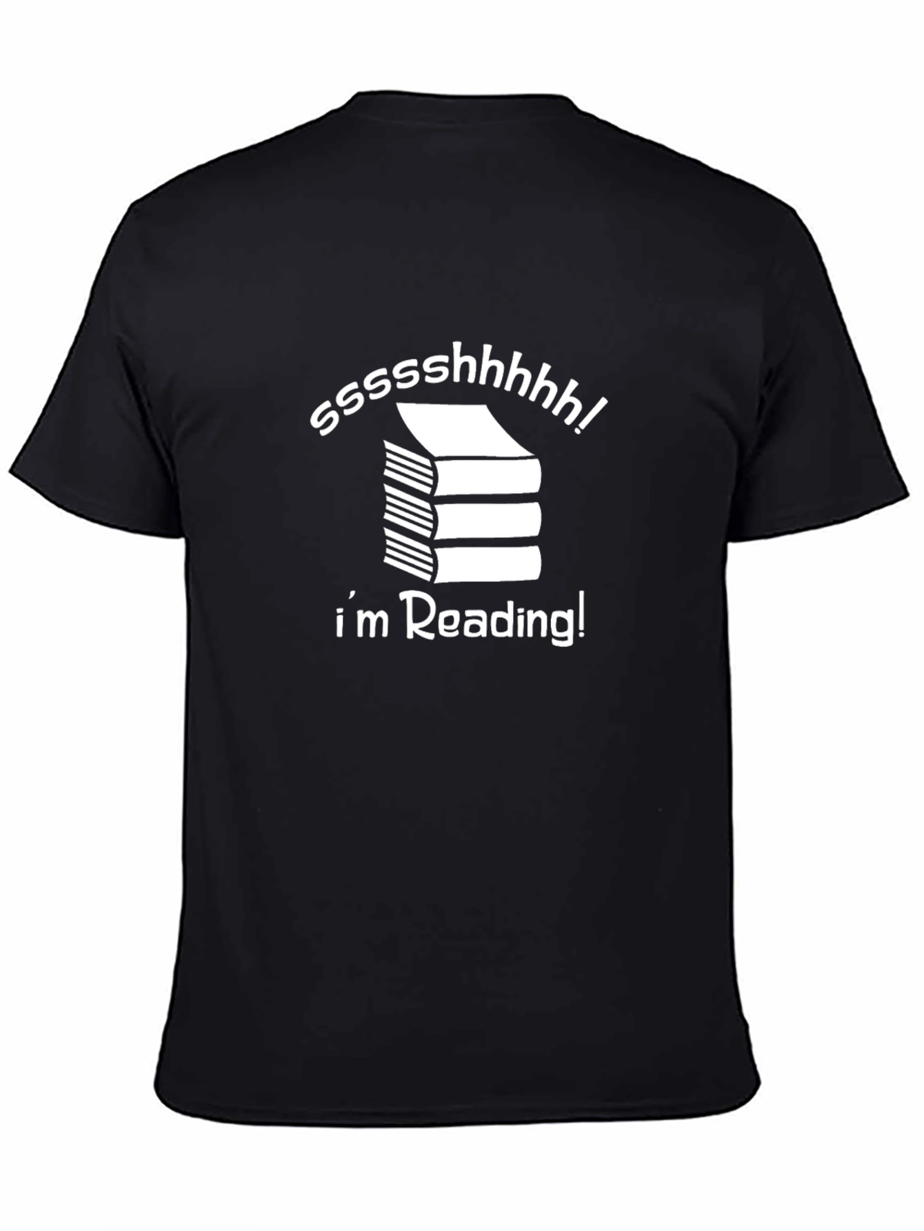 Shhh! Im Reading Graphic Tee - Black