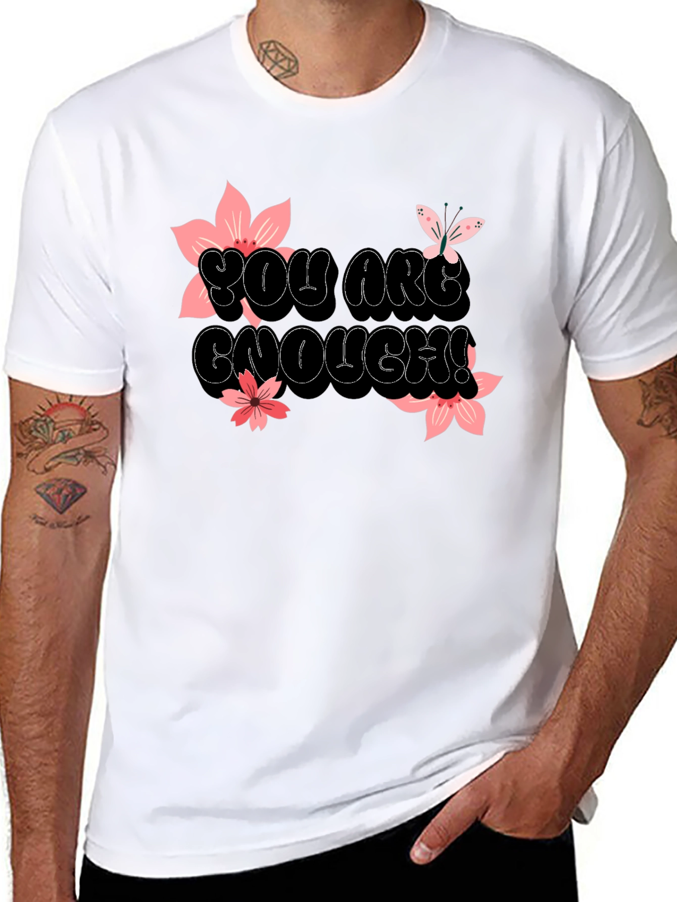 You Are Enough Graphic T-Shirt - Black