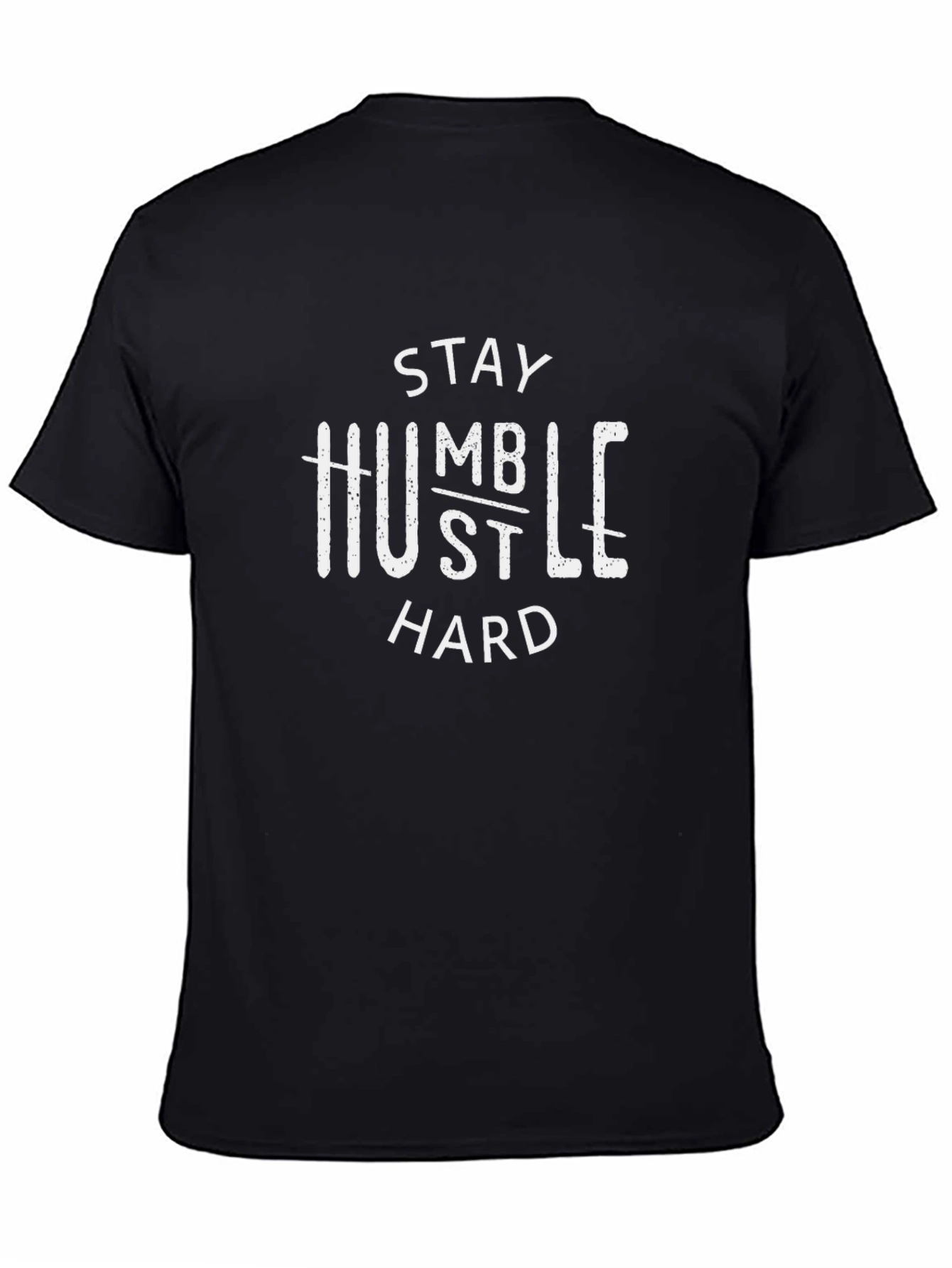 Stay Humble Hustle Hard Graphic Tee - Black