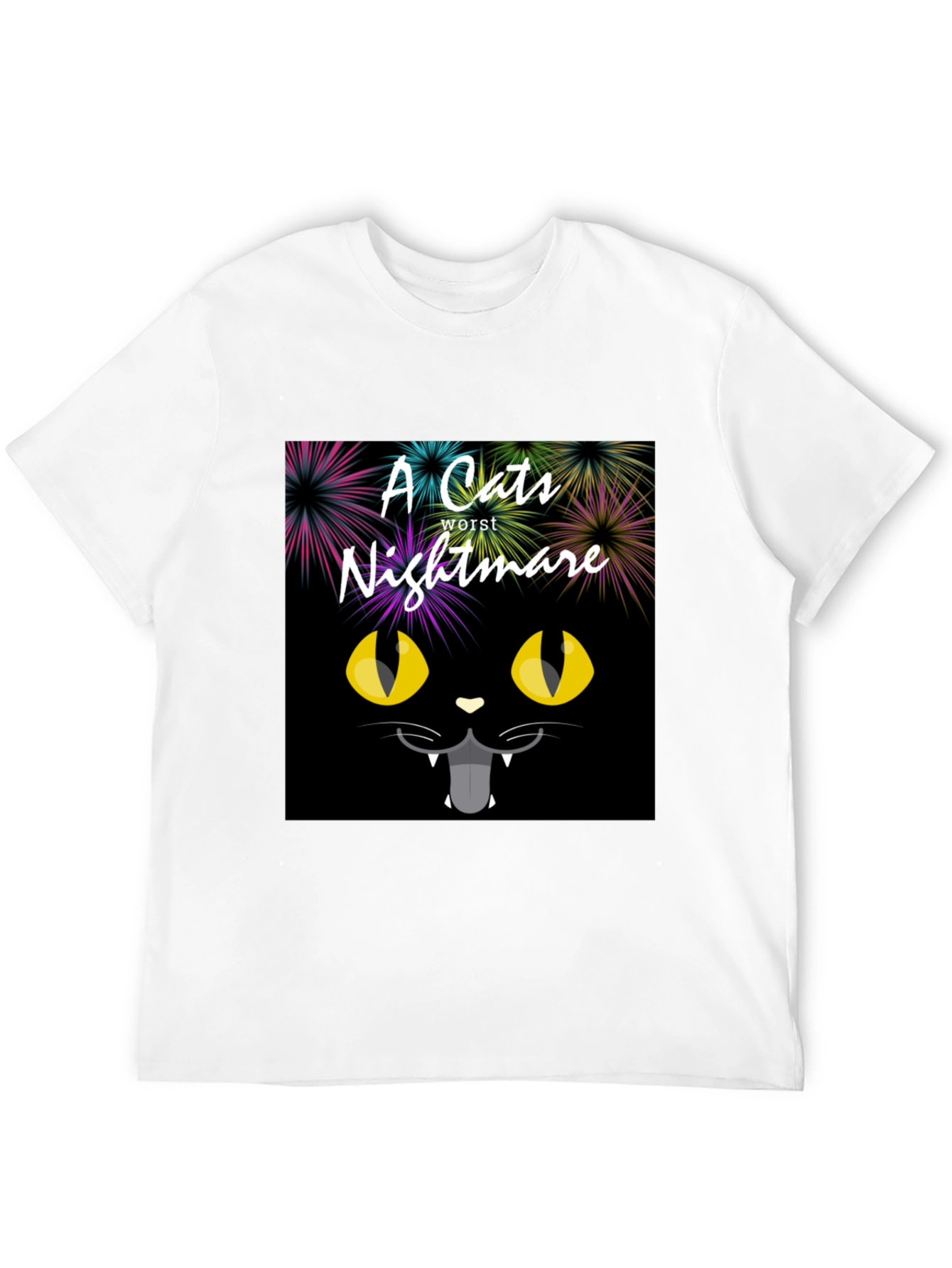 A Cats Worst Nightmare Black Graphic T-Shirt