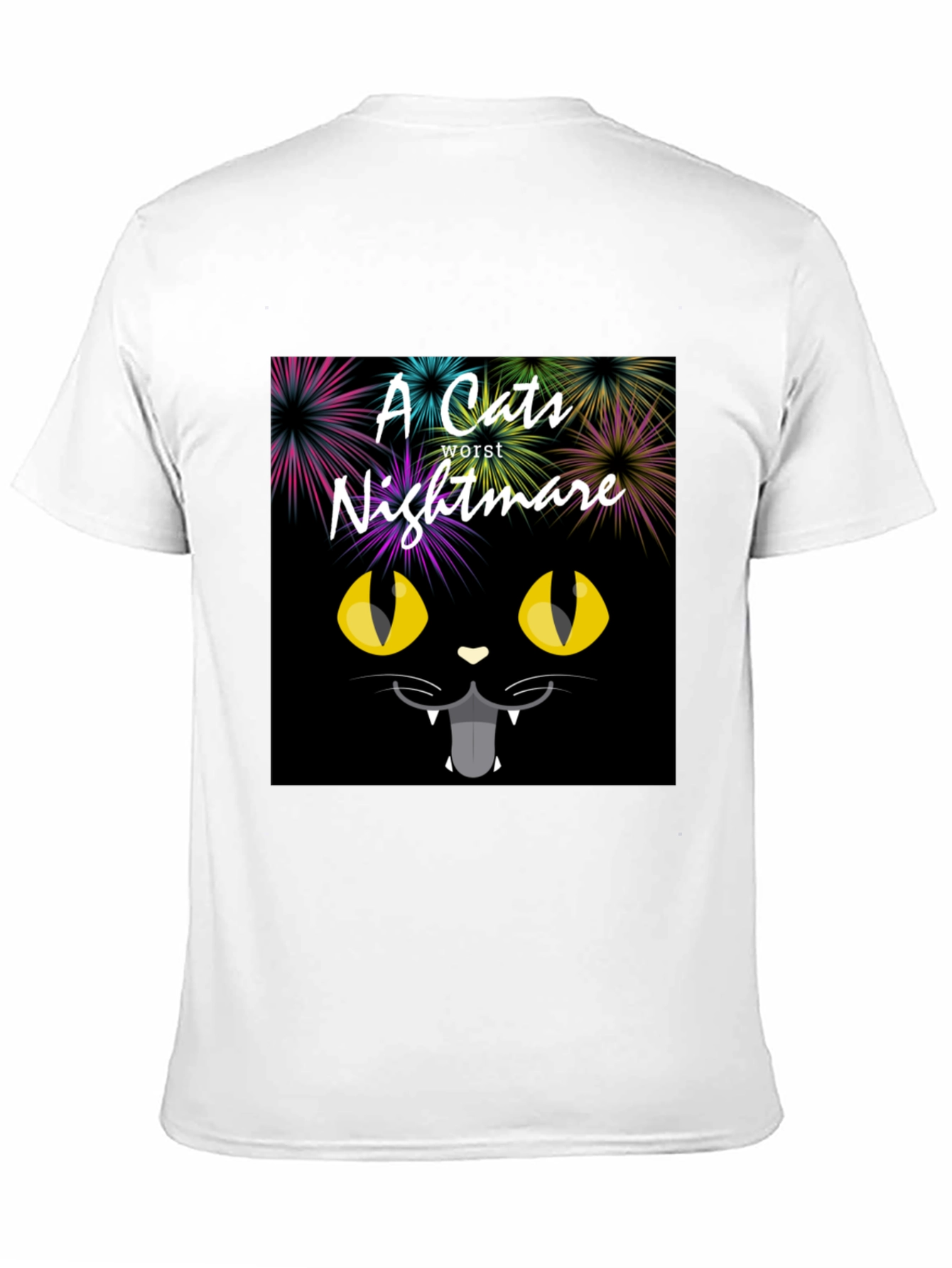 A Cats Worst Nightmare Black Graphic T-Shirt