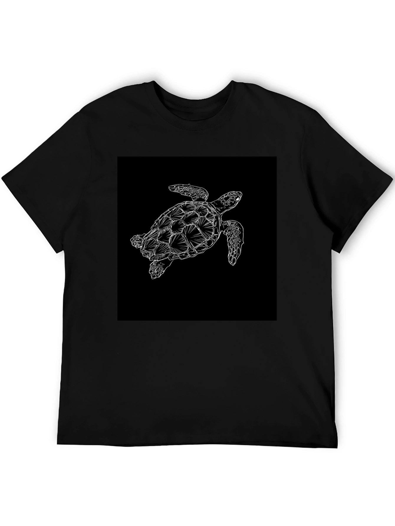 Black Turtle Graphic Tee - Sea Life Style