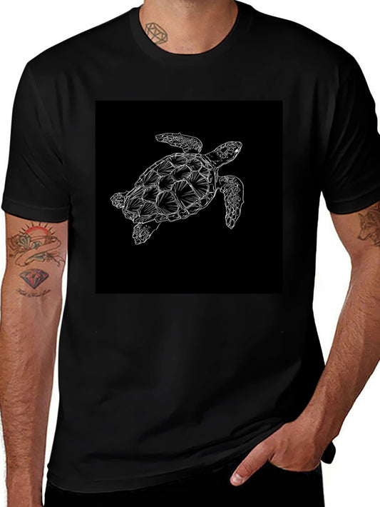 Black Turtle Graphic Tee - Sea Life Style