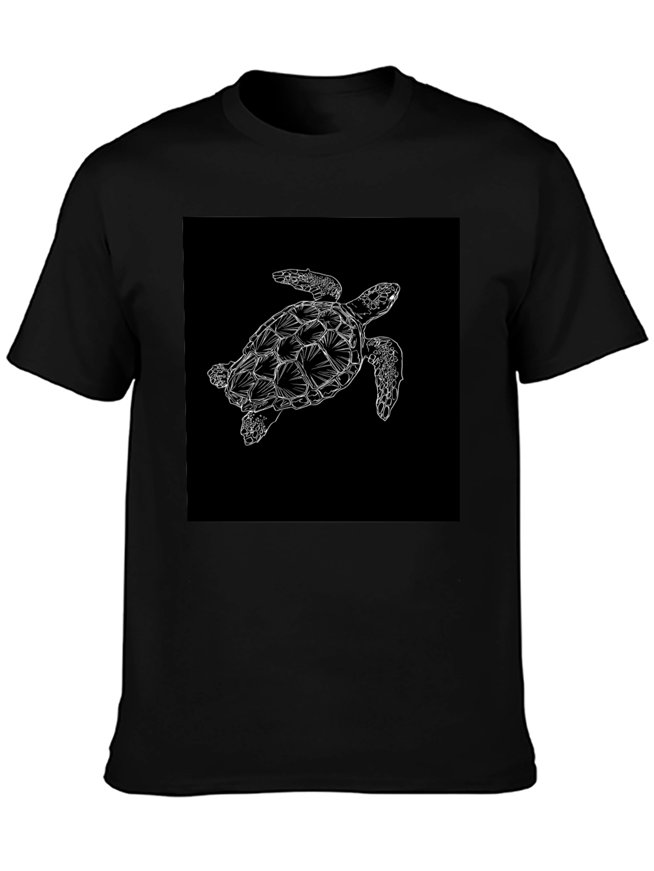 Black Turtle Graphic Tee - Sea Life Style