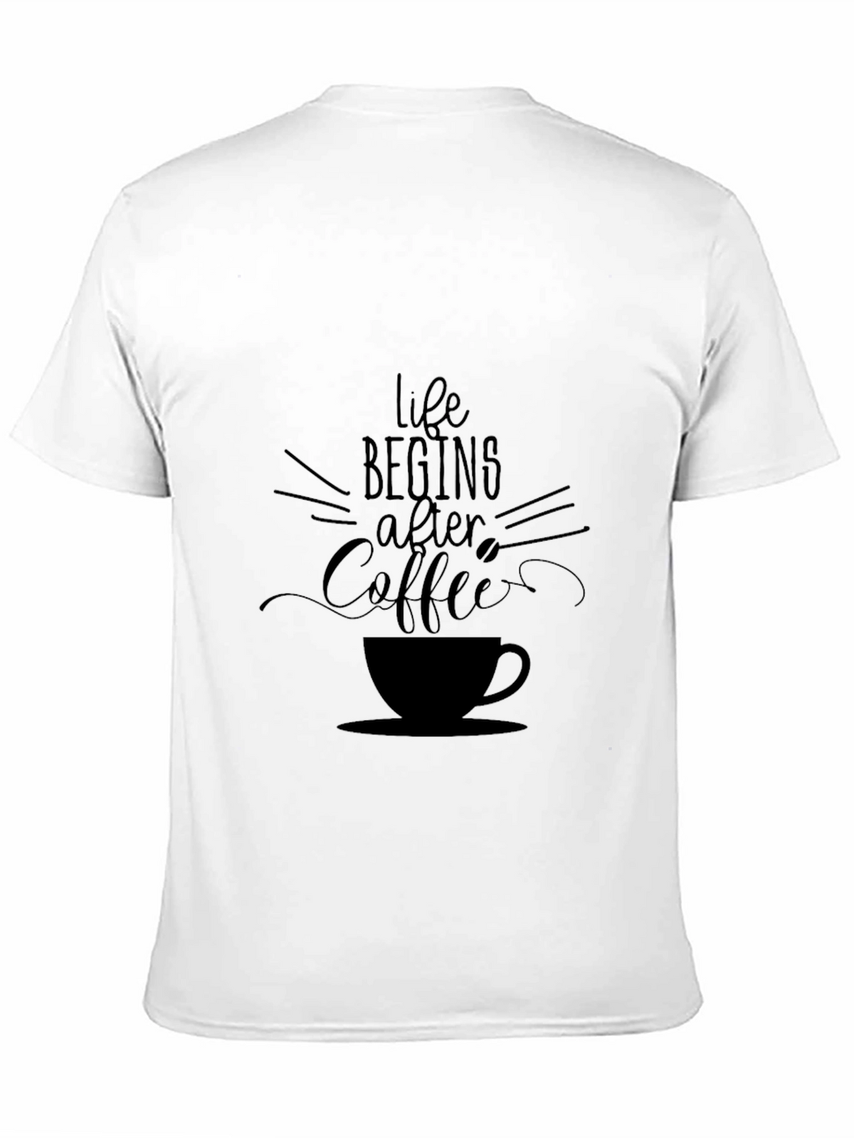 Life Begins After Coffee Black Graphic Tee