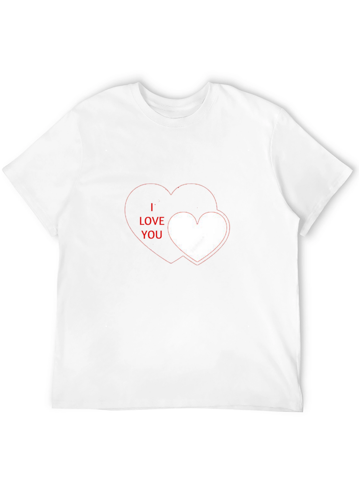 I Love You Heart Graphic Black T-Shirt