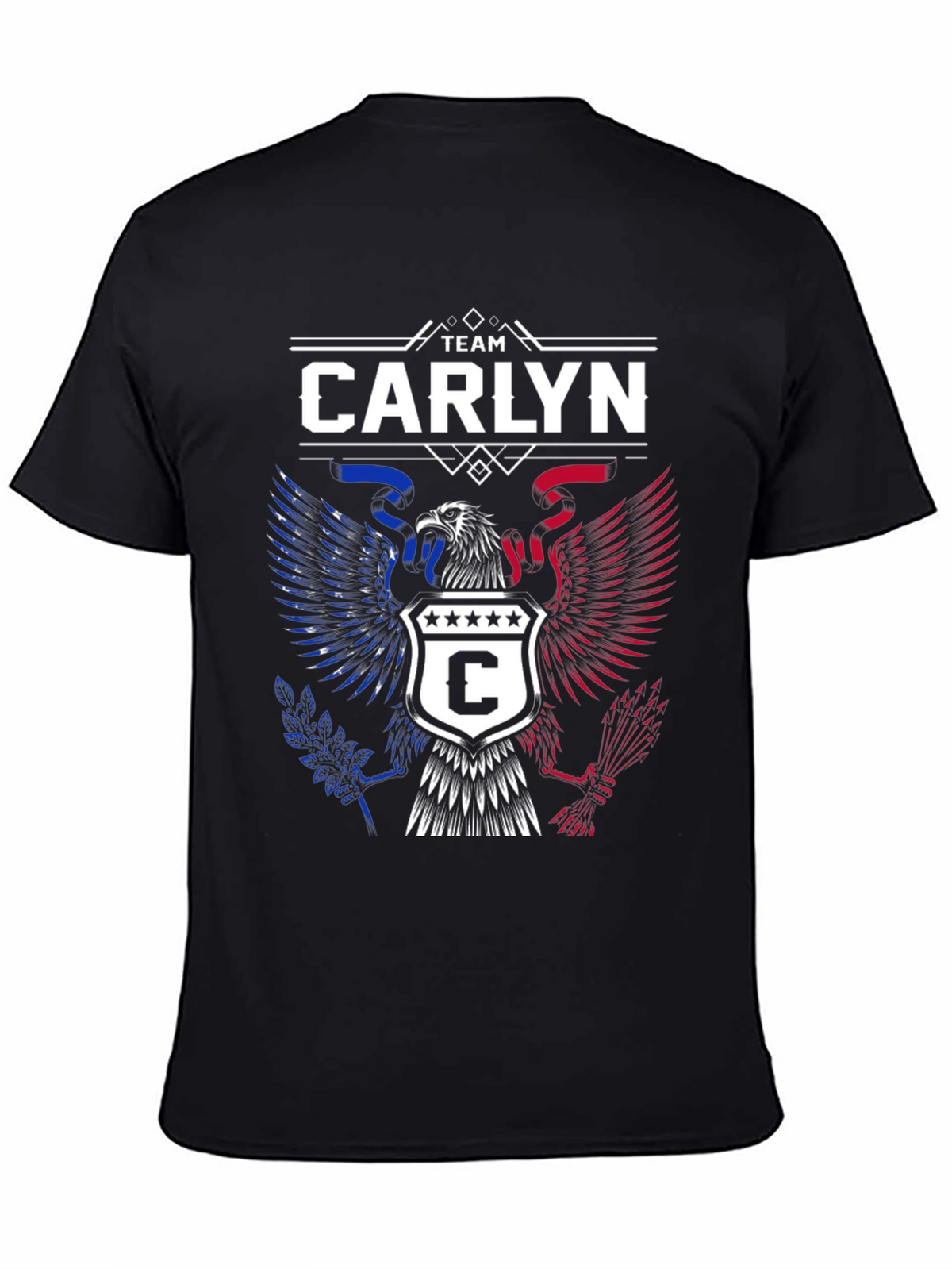 Team Carlyn Patriotic Eagle Black T-Shirt