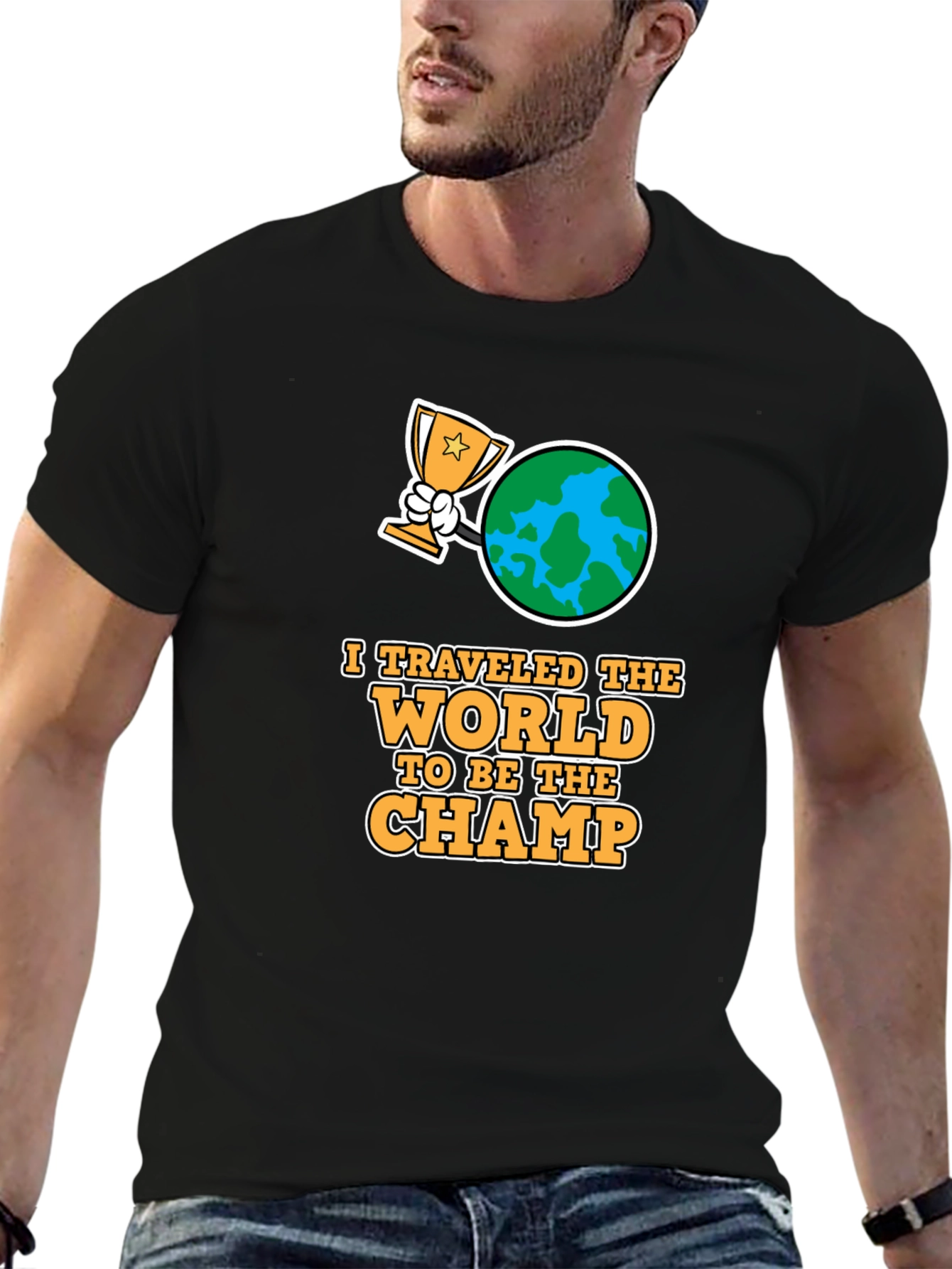 World Traveler Champ Black T-Shirt